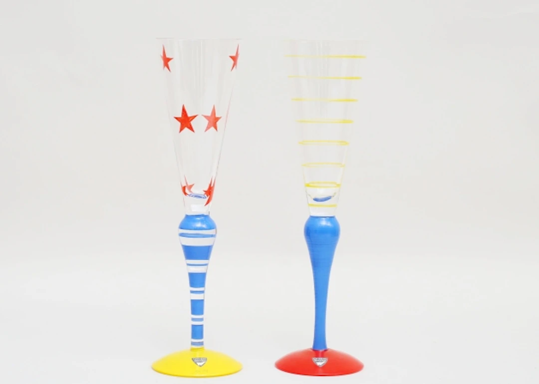 Champagneglas 2 stycken "Clown"