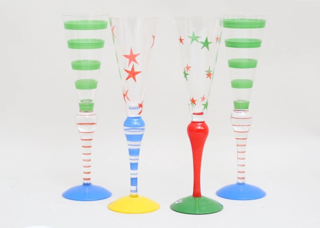 Champagneglas 4 stycken "Clown"