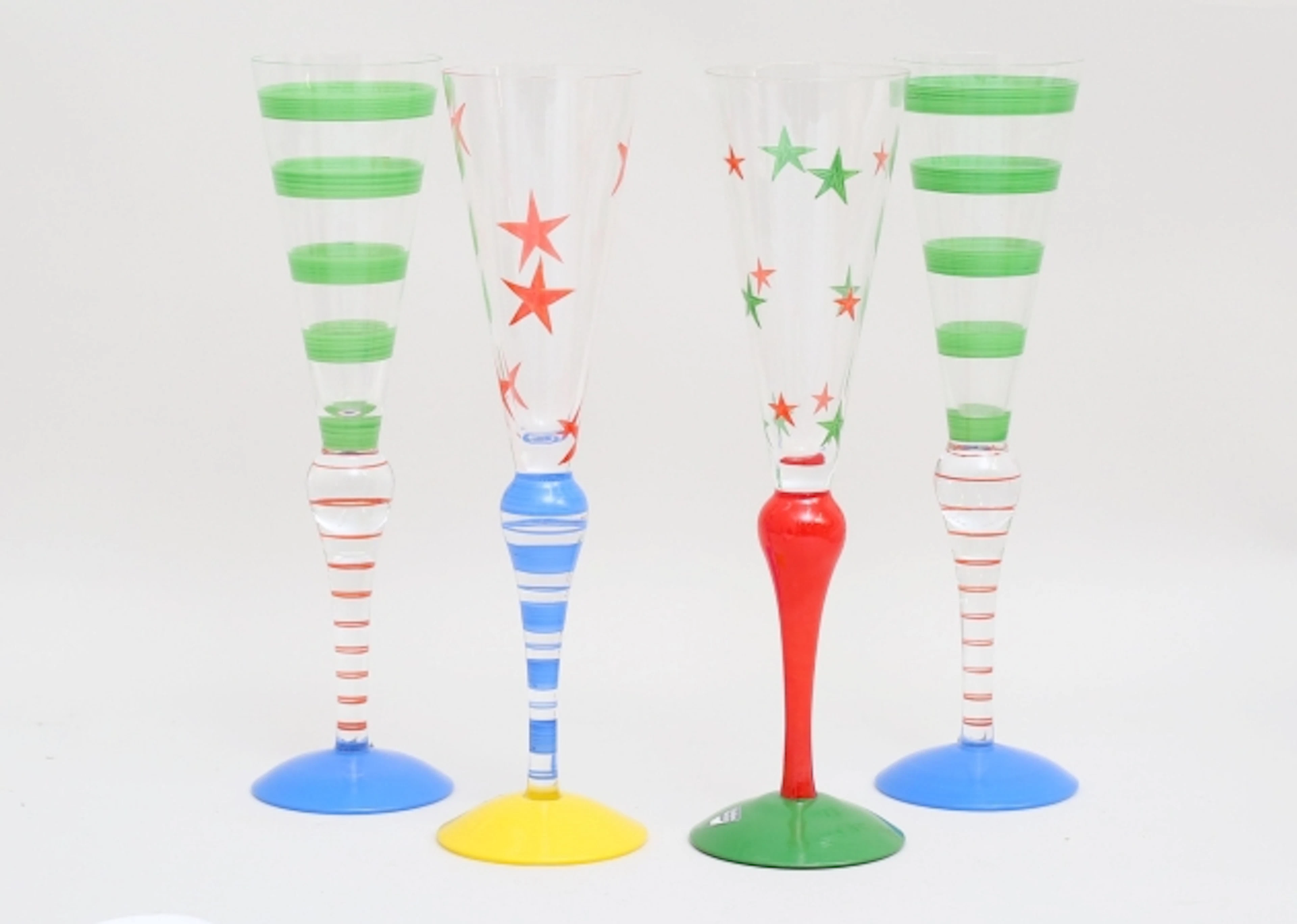Champagneglas 4 stycken "Clown"
