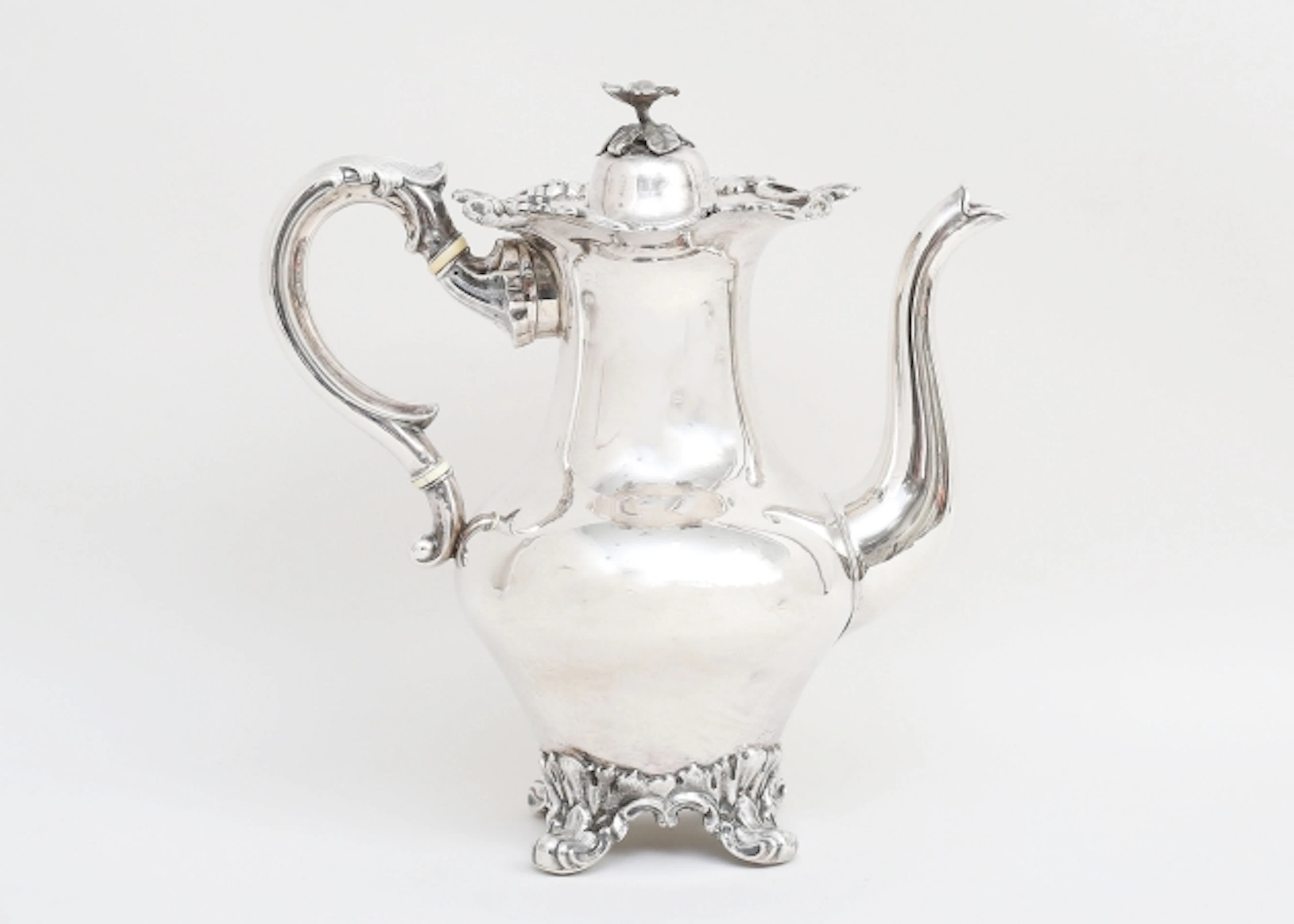Kaffekanna nyrokoko silver
