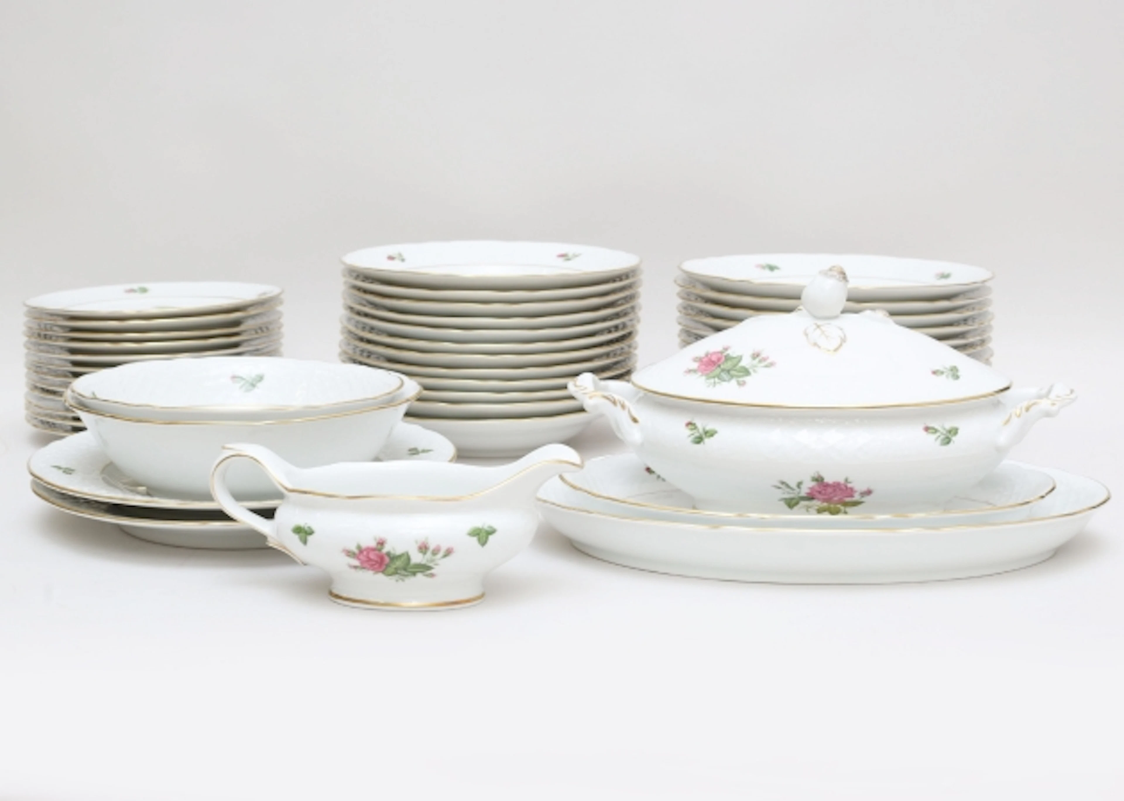 Matservis 44 delar "Classic Roses"