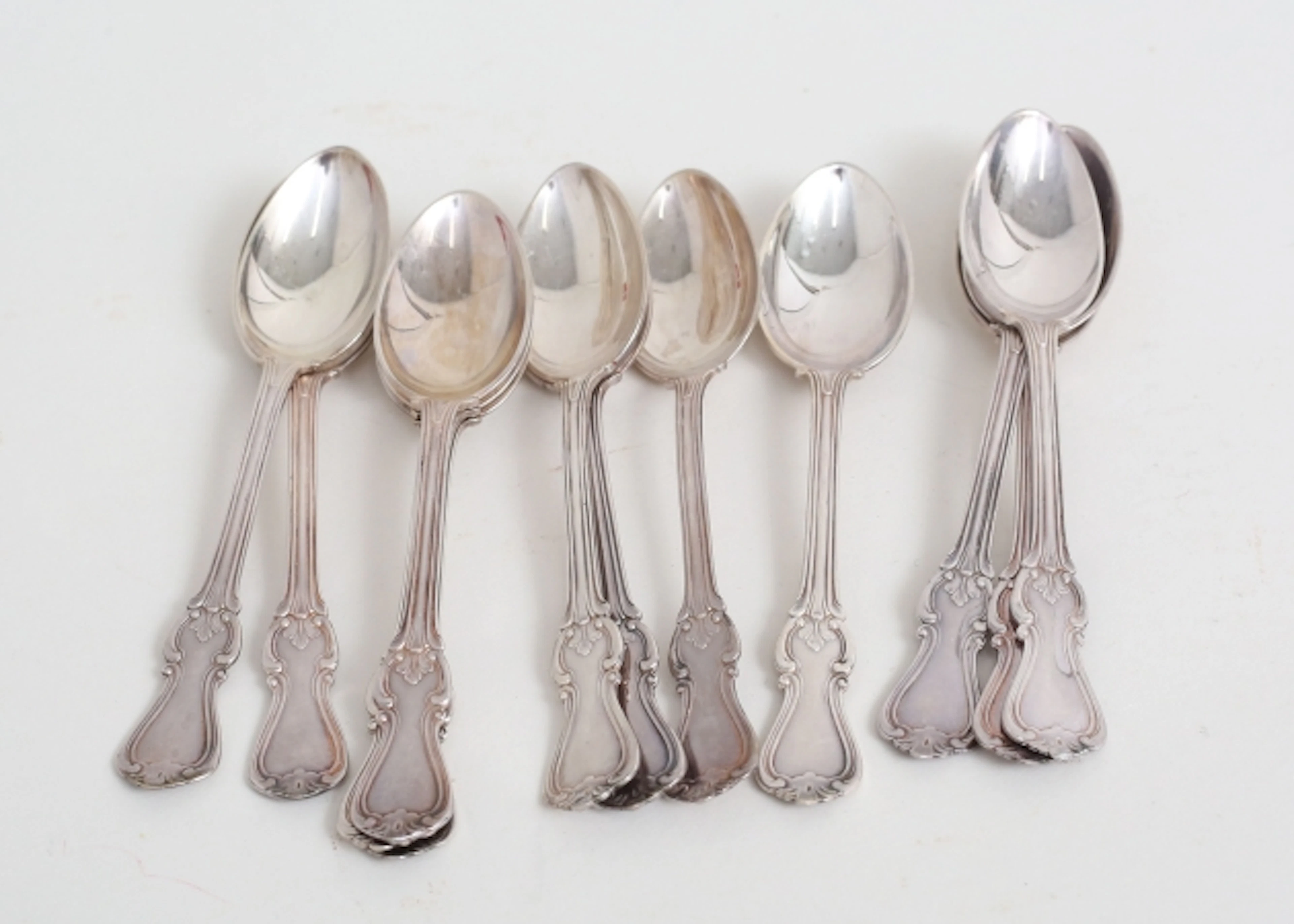 Kaffeskedar 12 stycken silver