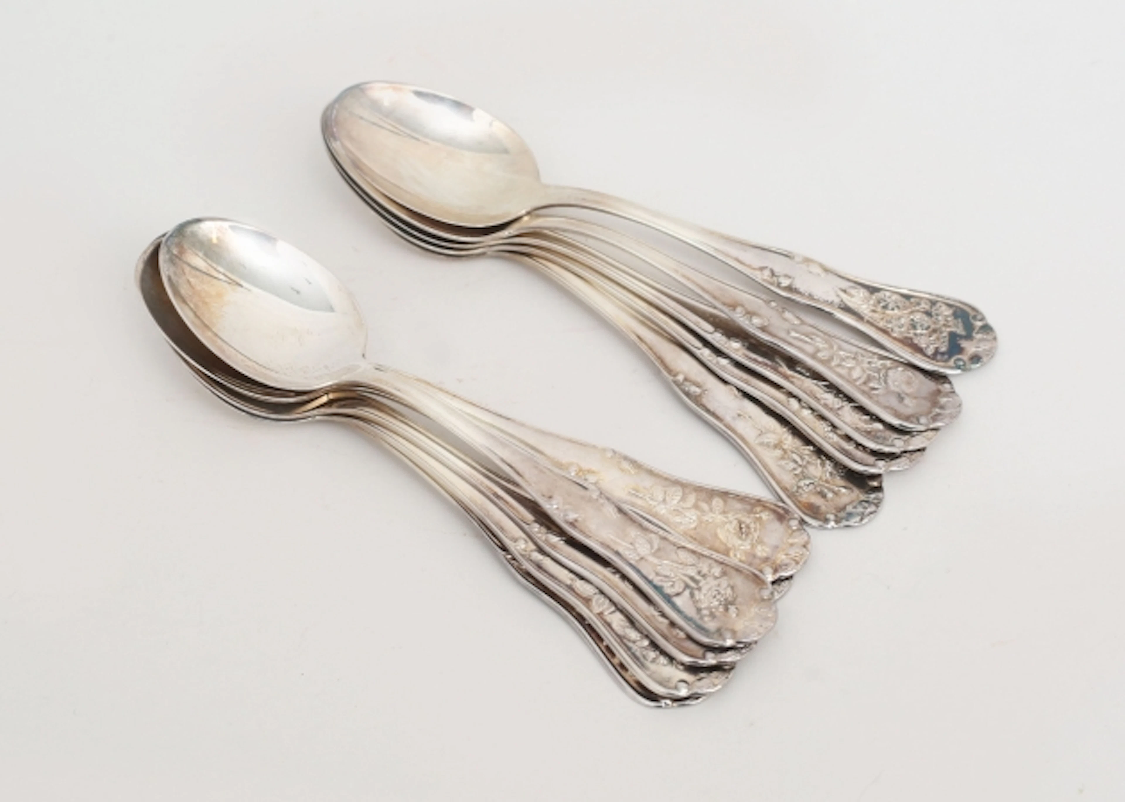 Kaffeskedar 11 stycken silver