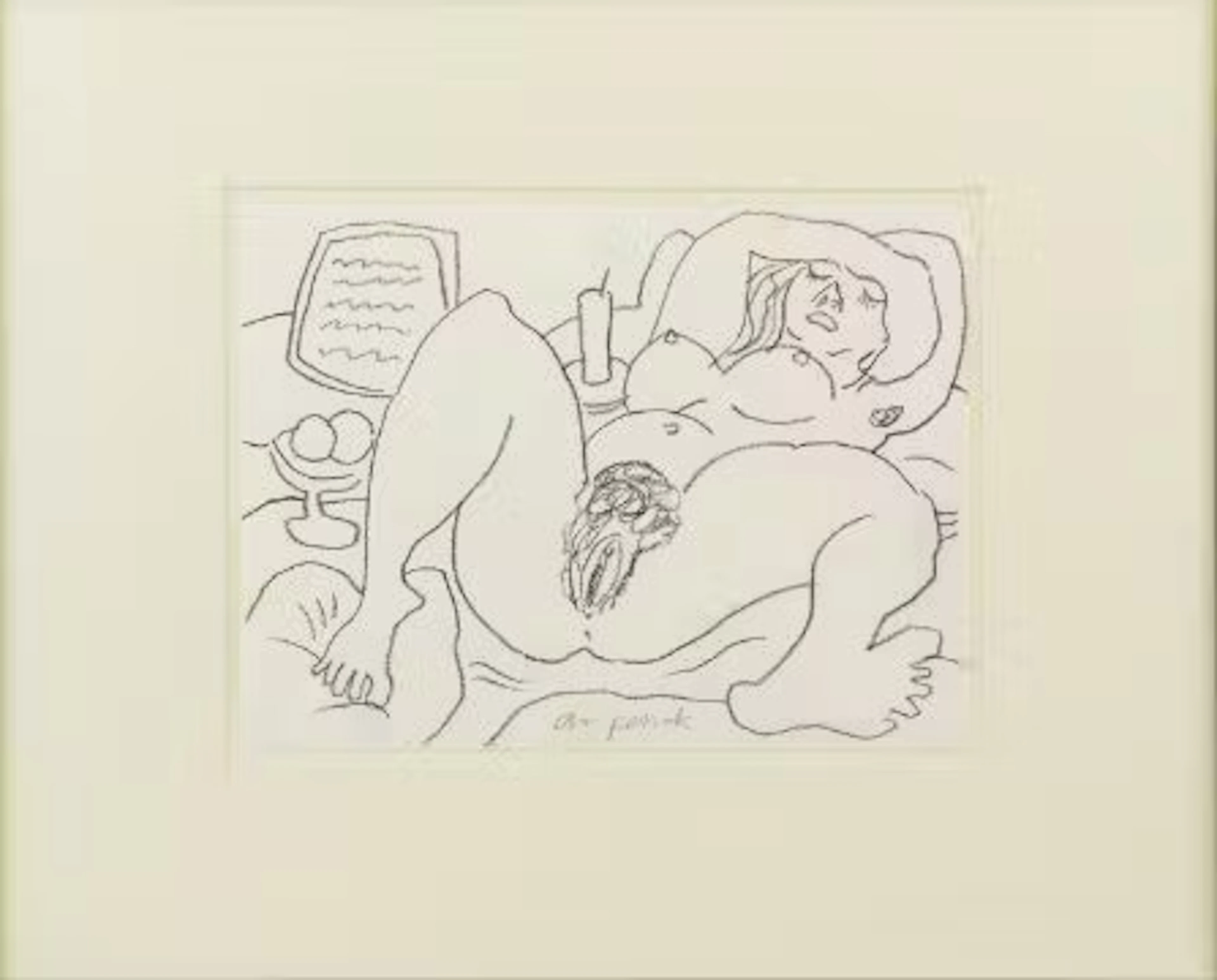 Penck, A.R. (eigtl. Ralf Winkler): Frauenakt mit Kerze