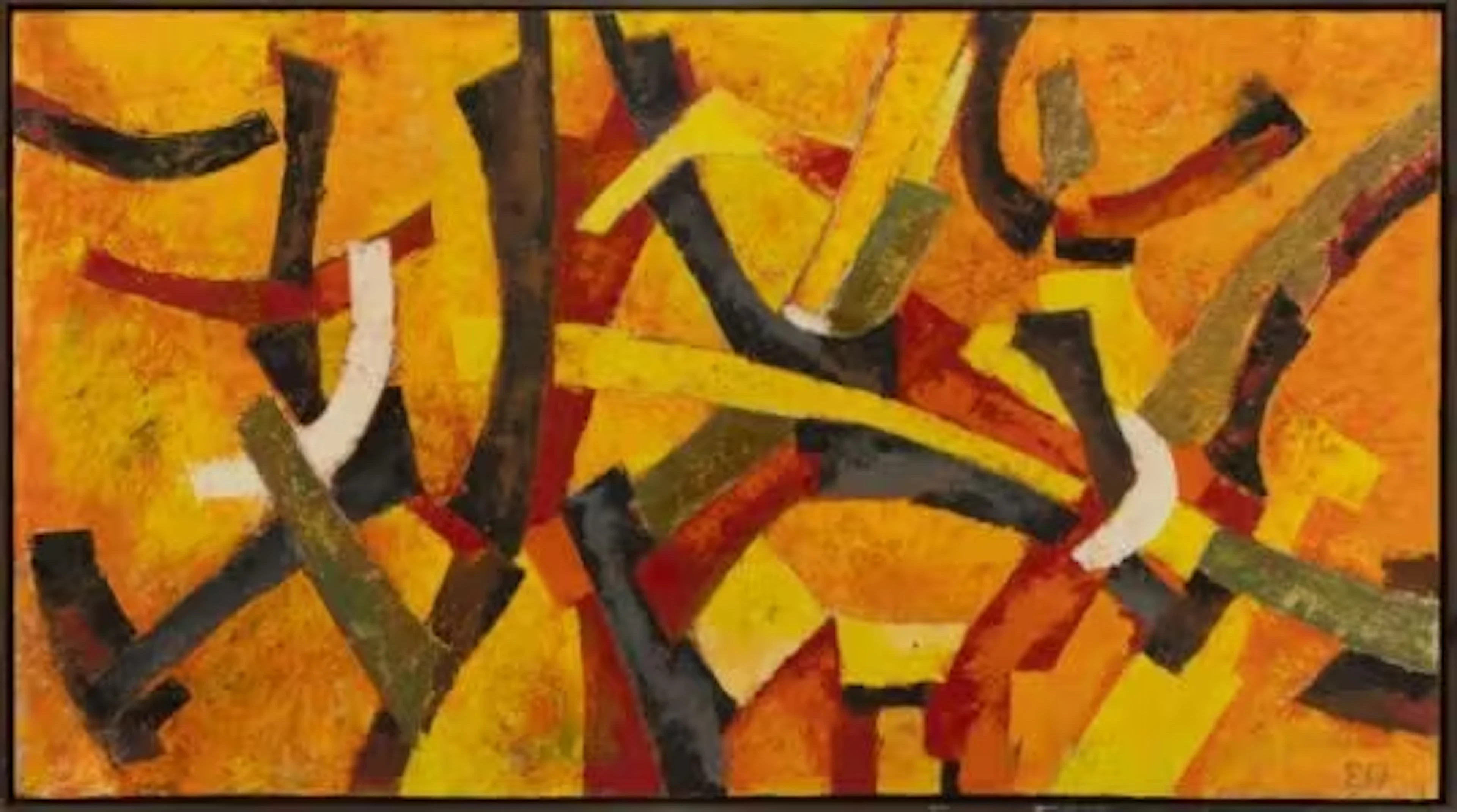 Abstrakte Komposition ohne Titel, Maler der Moderne, 20. Jh.