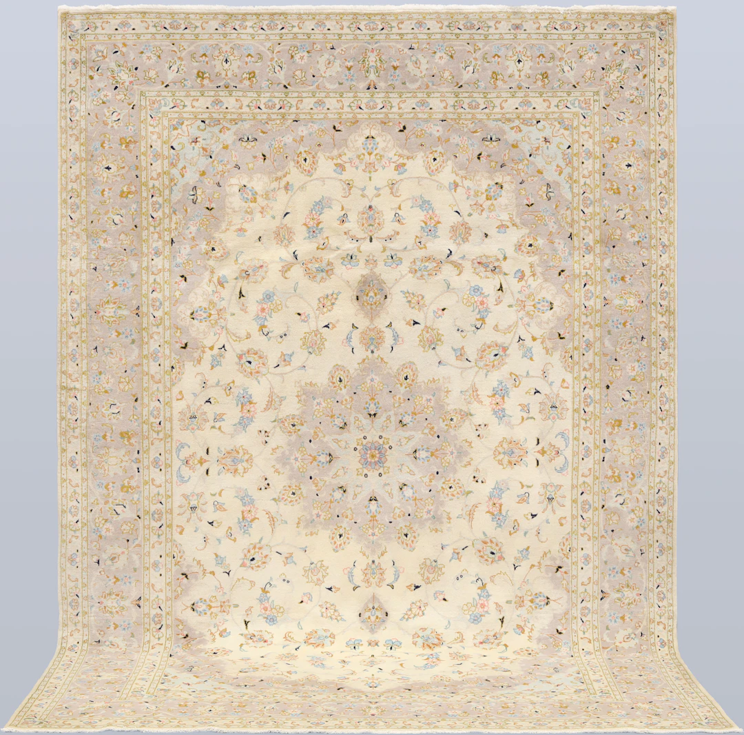 MATTA, ljus Keshan fine korkull, cirka 300 x 206 cm.