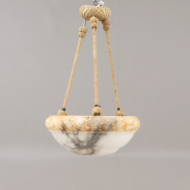 TAKLAMPA, alabaster, tidigt 1900-tal.