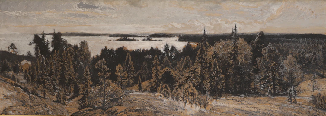 GOTTFRID KALLSTENIUS. Olja på pannå, otydligt signerad.