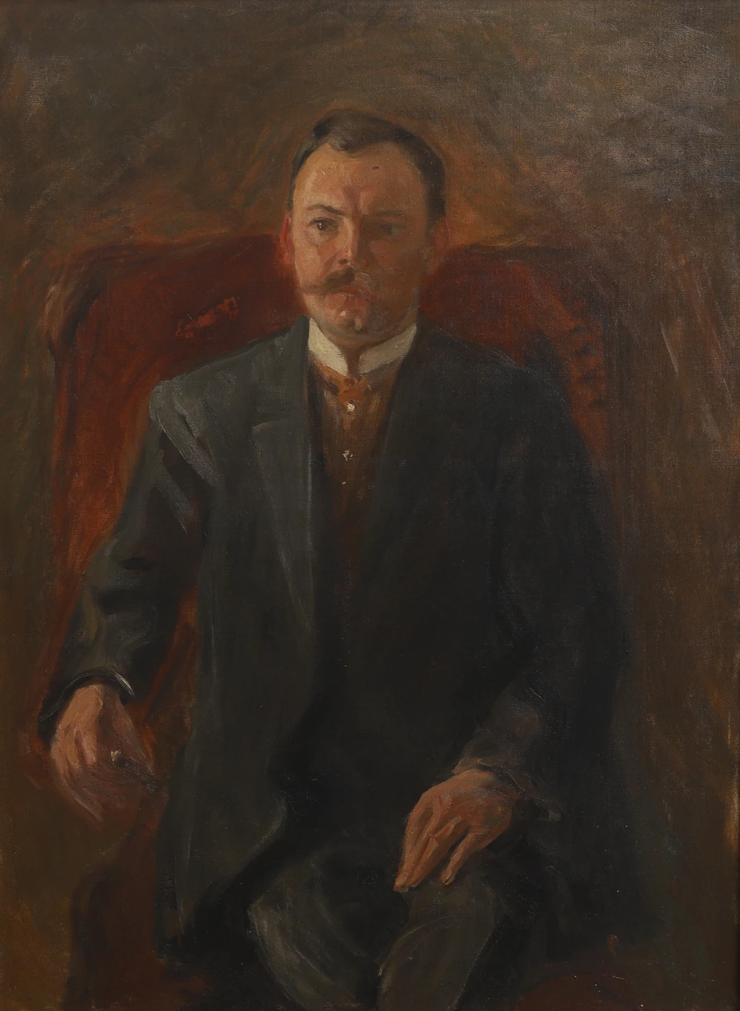 OKÄND KONSTNÄR, olja på duk, 1800-tal.