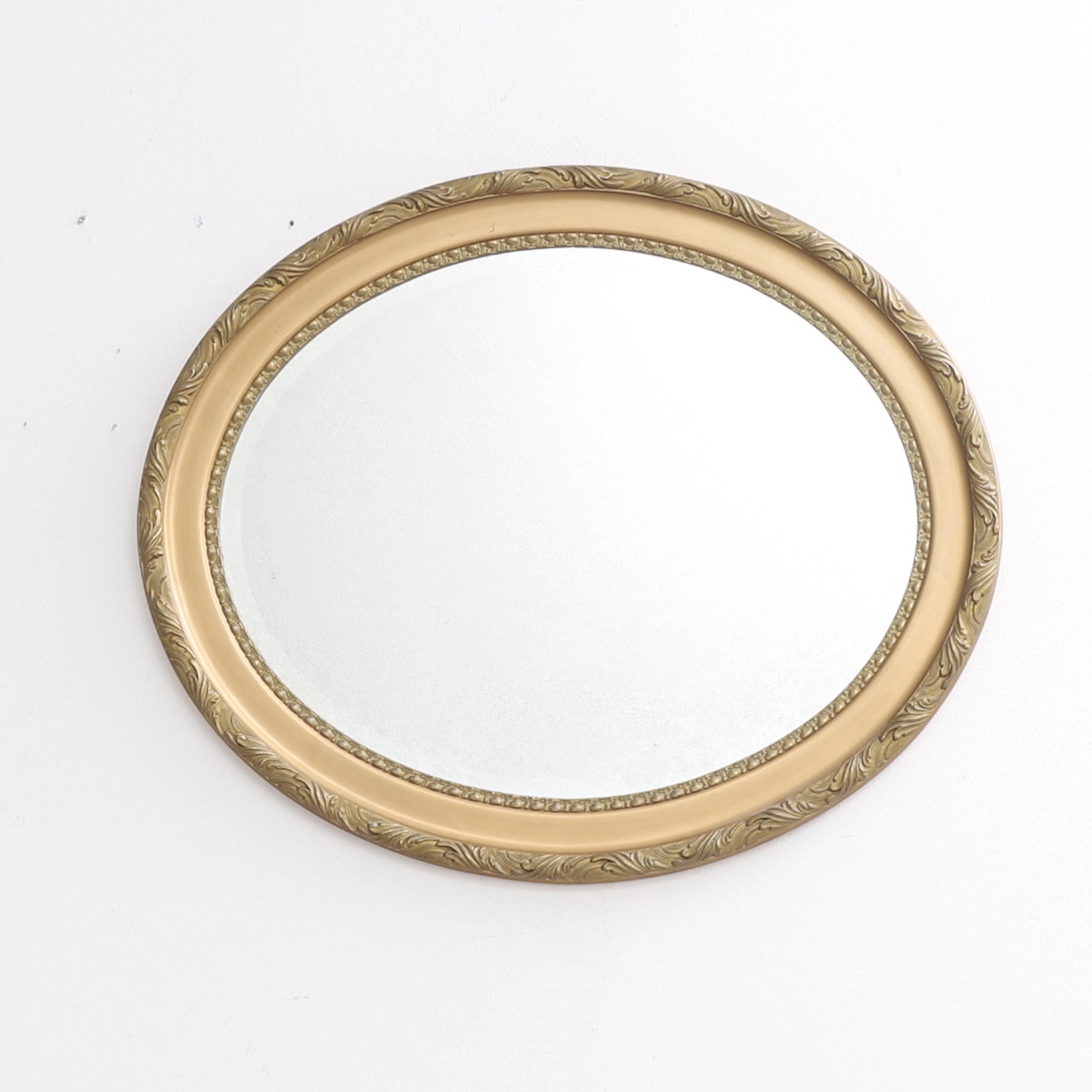 SPEGEL, bronserad, slipat glas, 1900-tal.