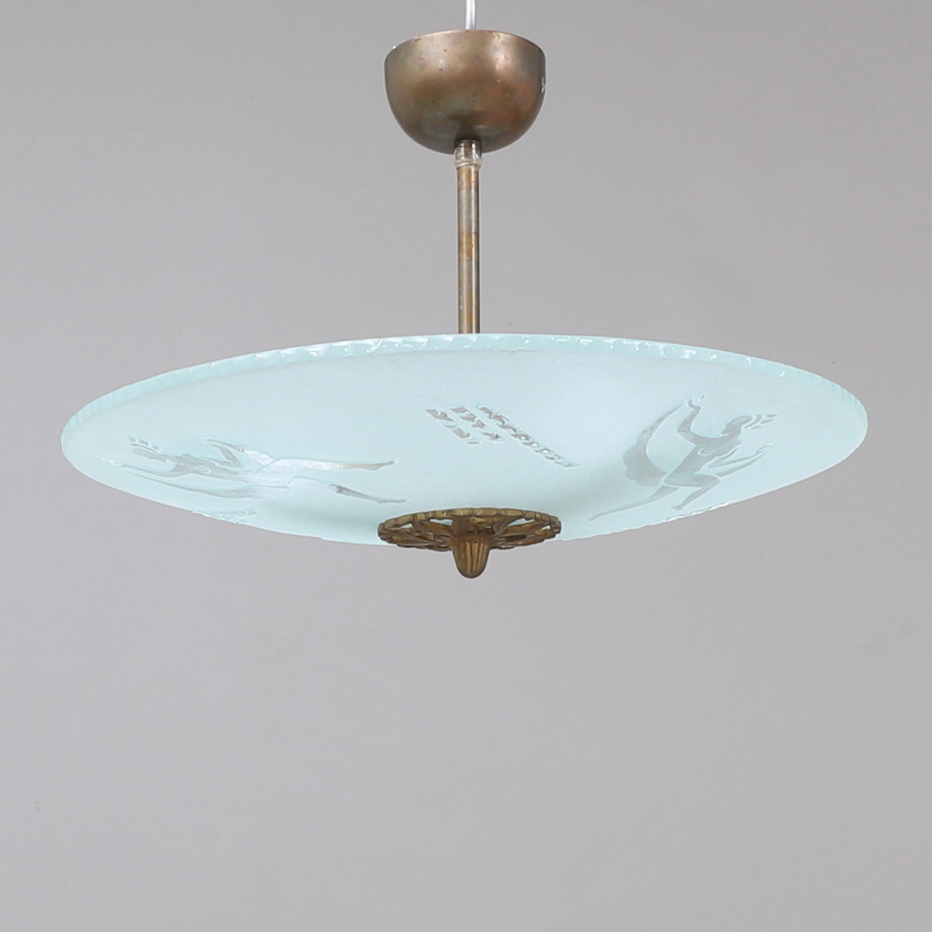 TAKLAMPA, glas, 1940-tal.