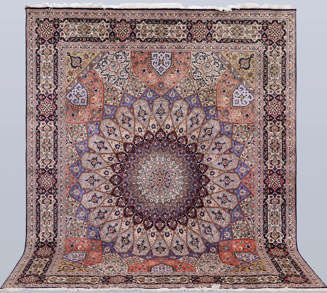 MATTA, Täbriz, part silk, s k 50 radj, cirka 255 x 200 cm.