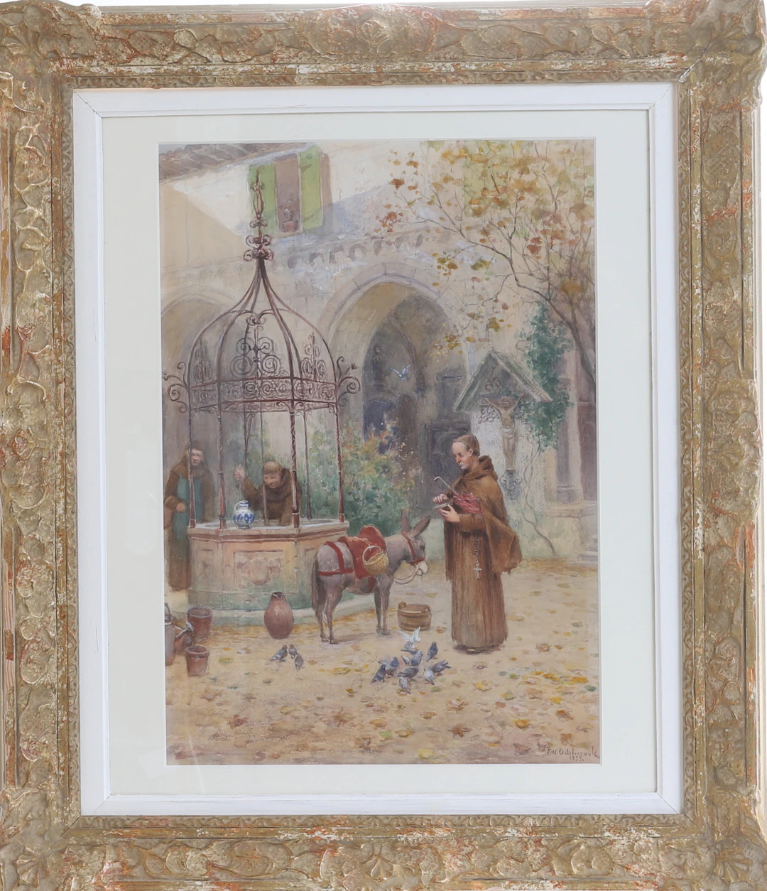 FRANS WILHELM ODELMARK. Gouache, signerad.