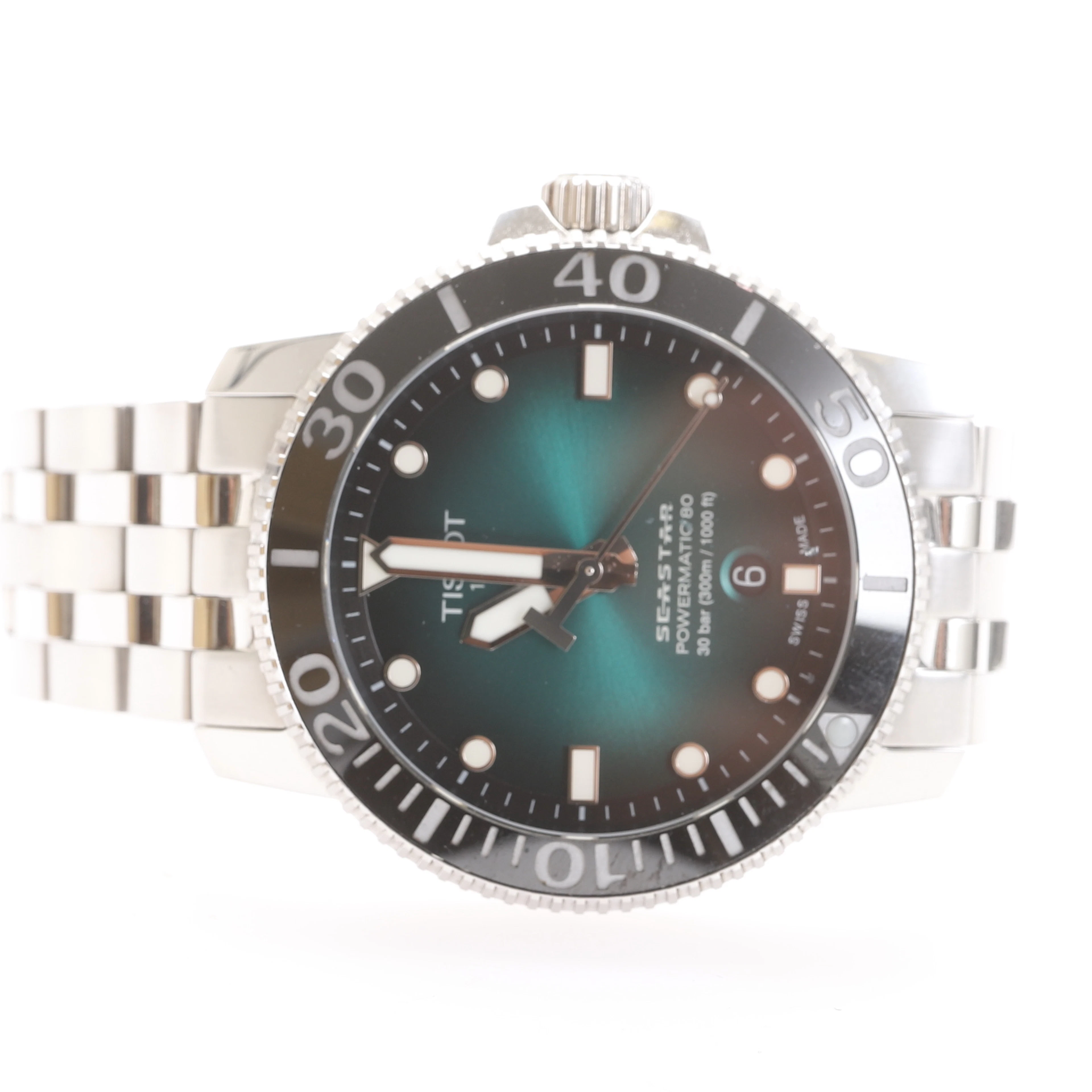 HERRARMBANDSUR, "Seastar 1000 power Matic 80", TISSOT, stål, automat.