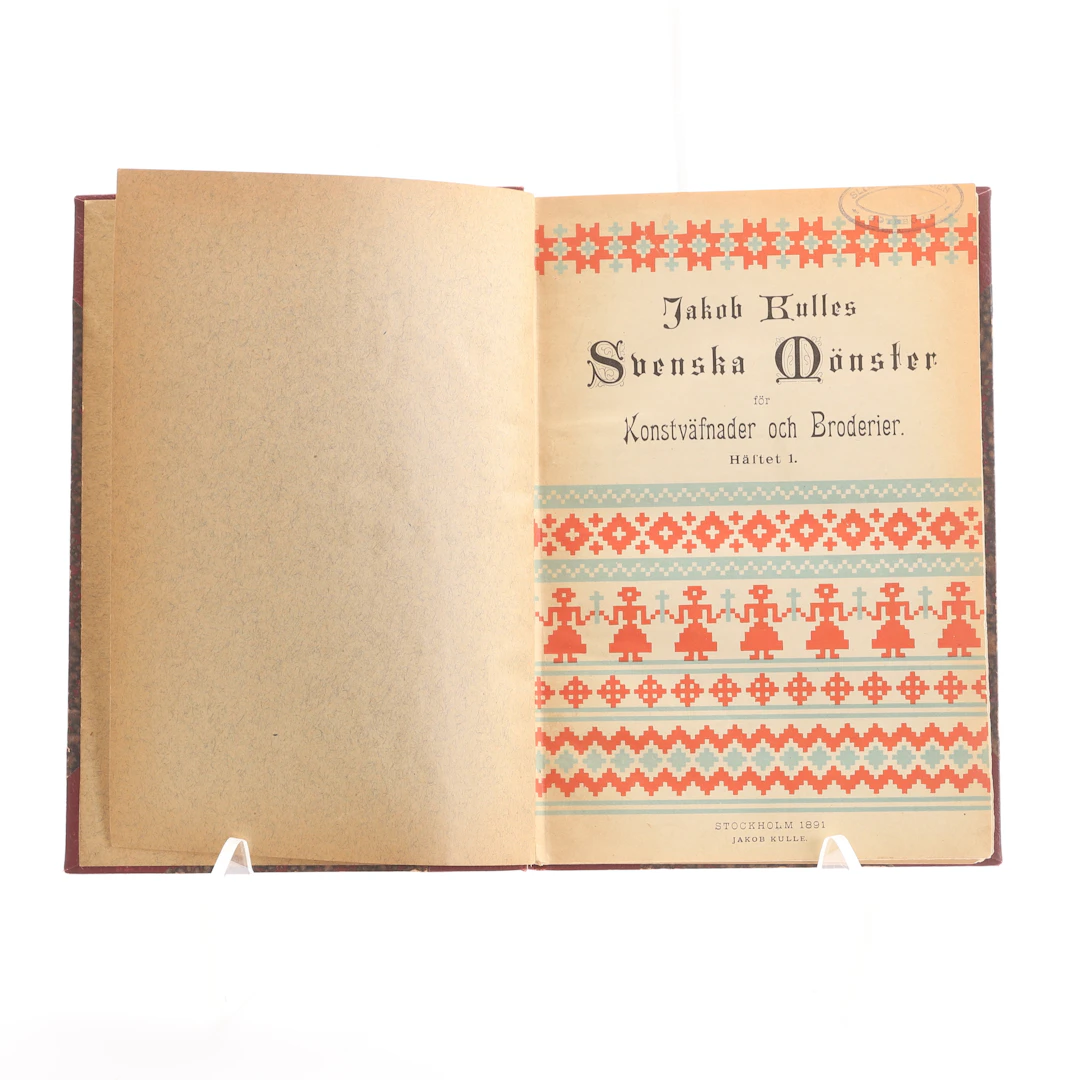 BOK, Svenska Mönster, Stockholm 1891.