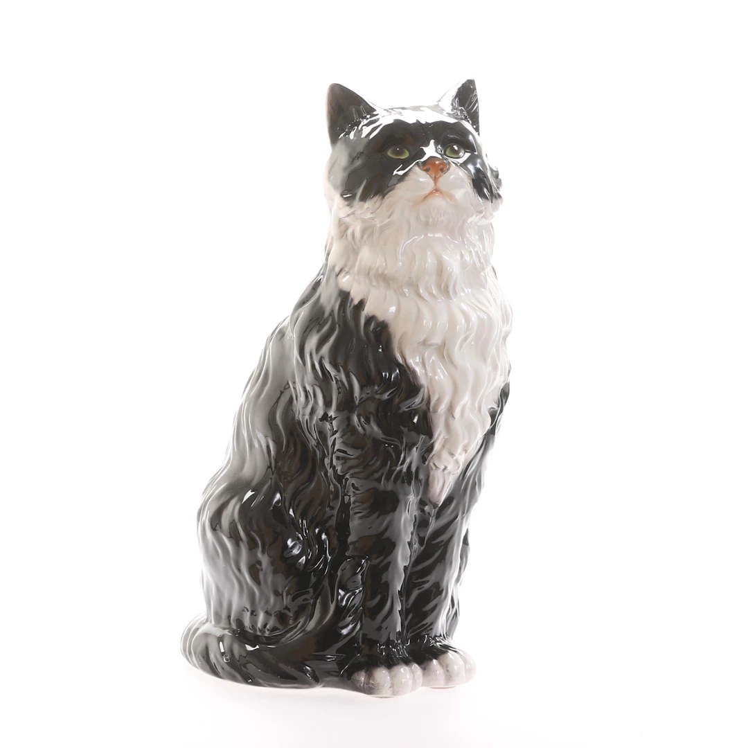 GOLVFIGURIN, katt, porslin, Italien.