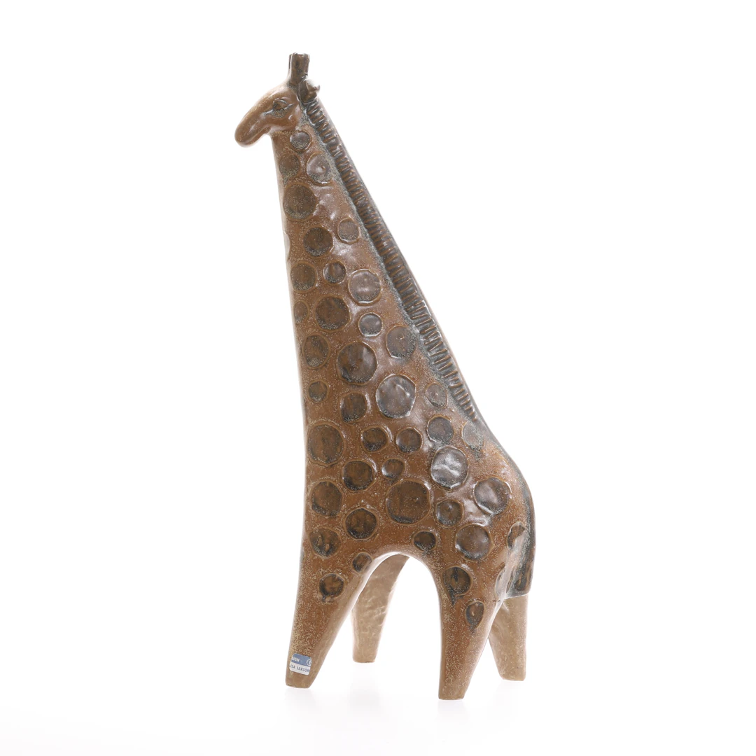 LISA LARSON. Figurin, stengods, "Giraff", "Stora Zoo", Gustavsberg.