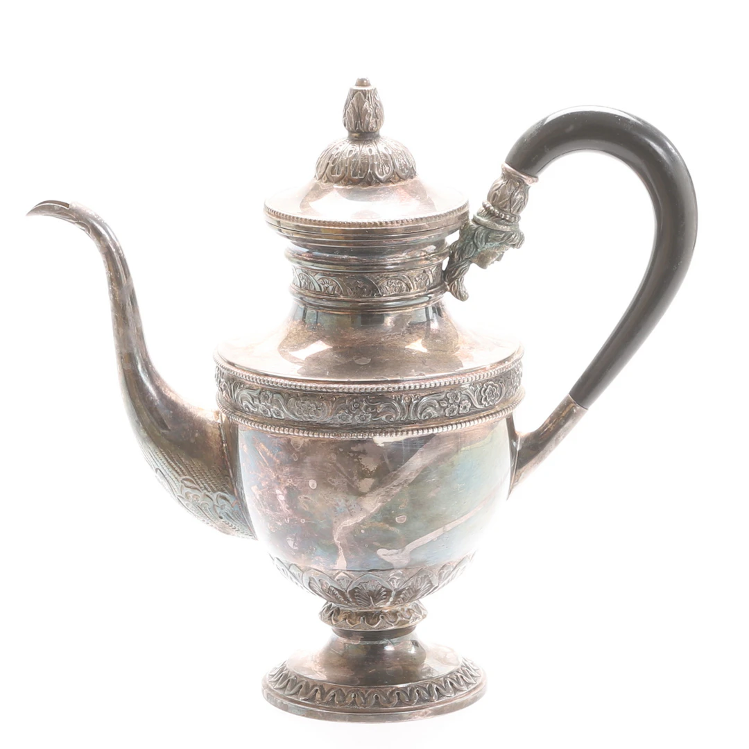 KAFFEKANNA, silver, 1800-tal.