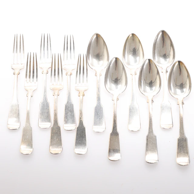 BESTICK, 12 delar, silver, Ottomanska, 18/1900-tal.