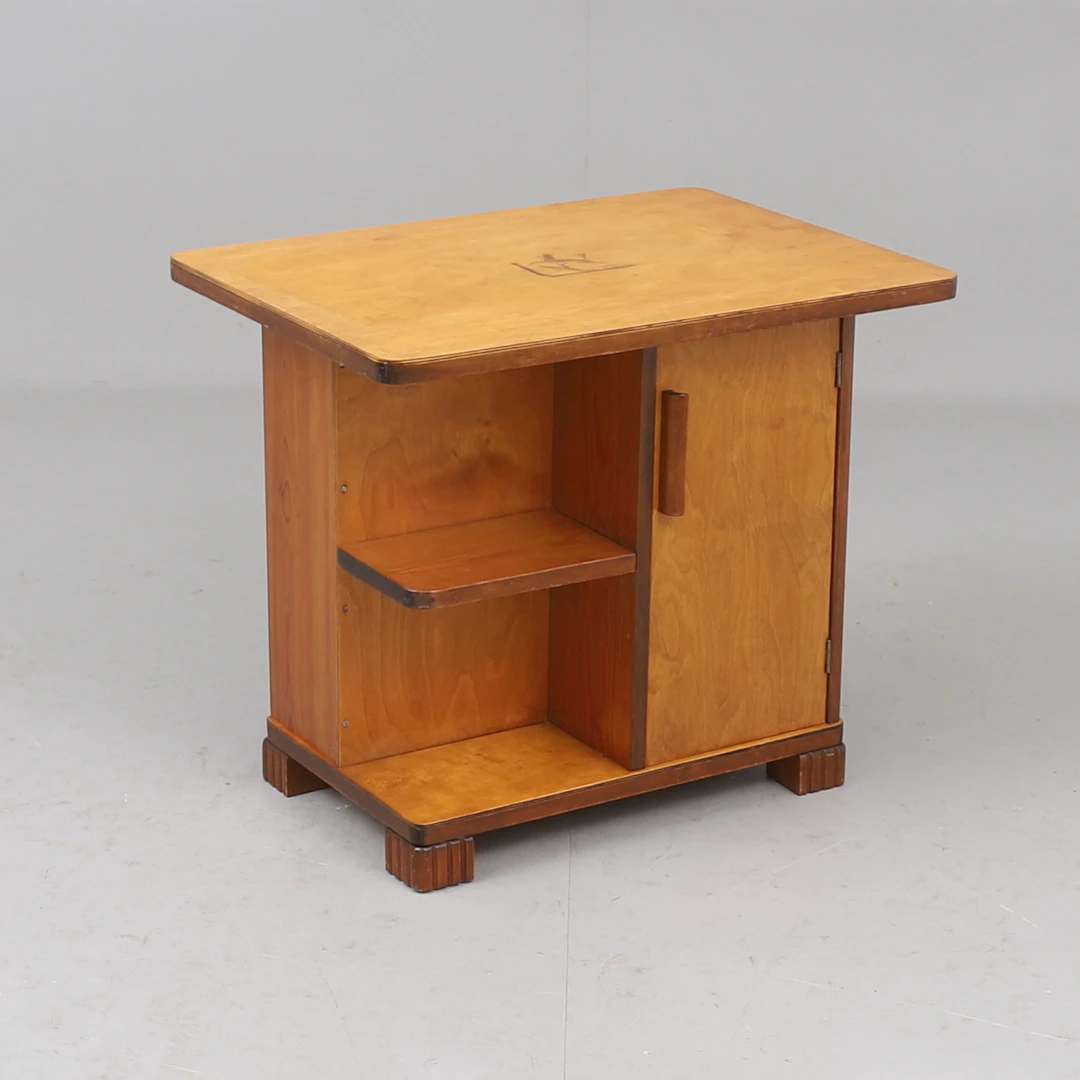 RÖKBORD, trä, Art deco, daterat 1946.
