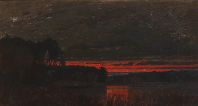 ALFRED SCHERRES. Olja på pannå, signerad à tergo.