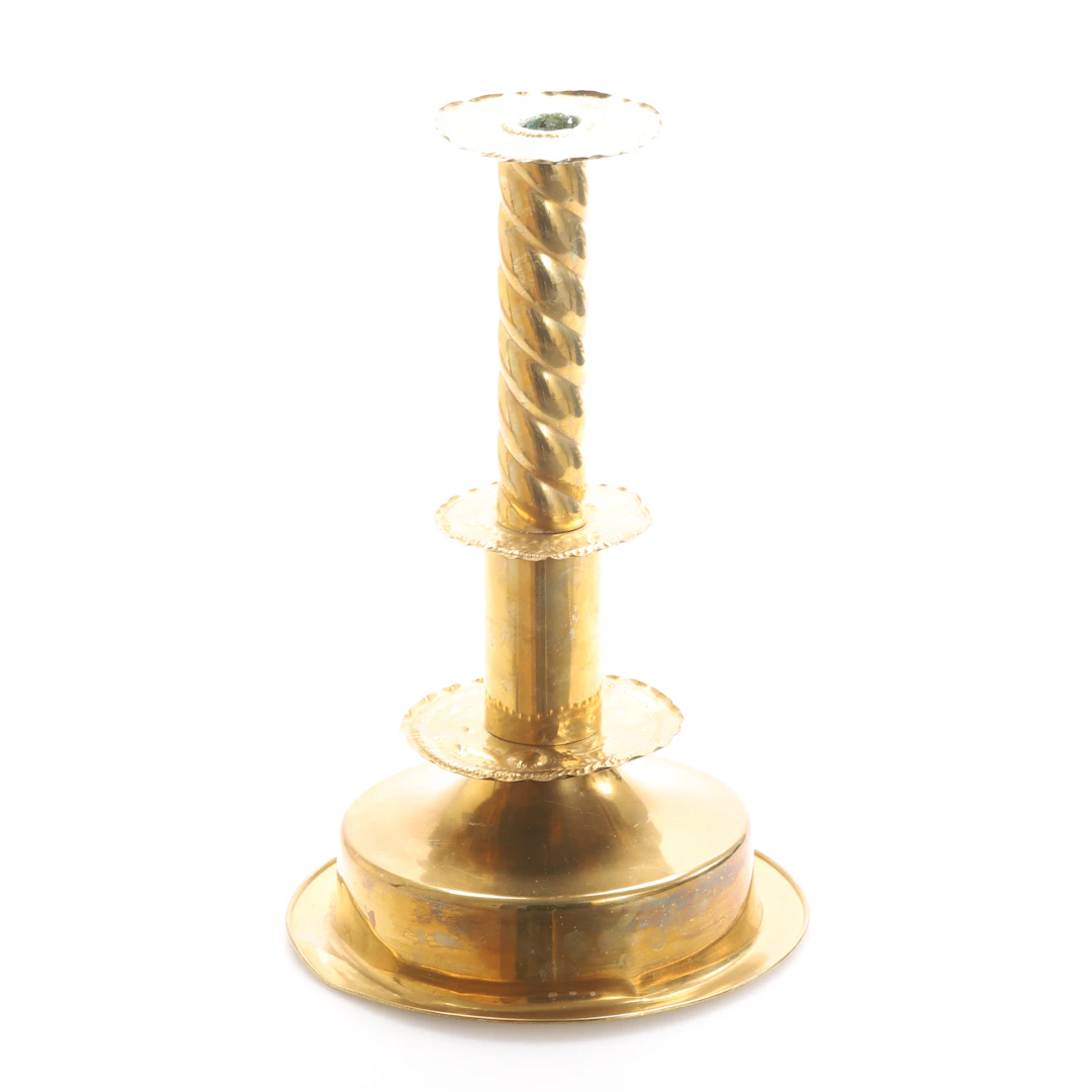 LJUSSTAKE, mässing, barockstil.
