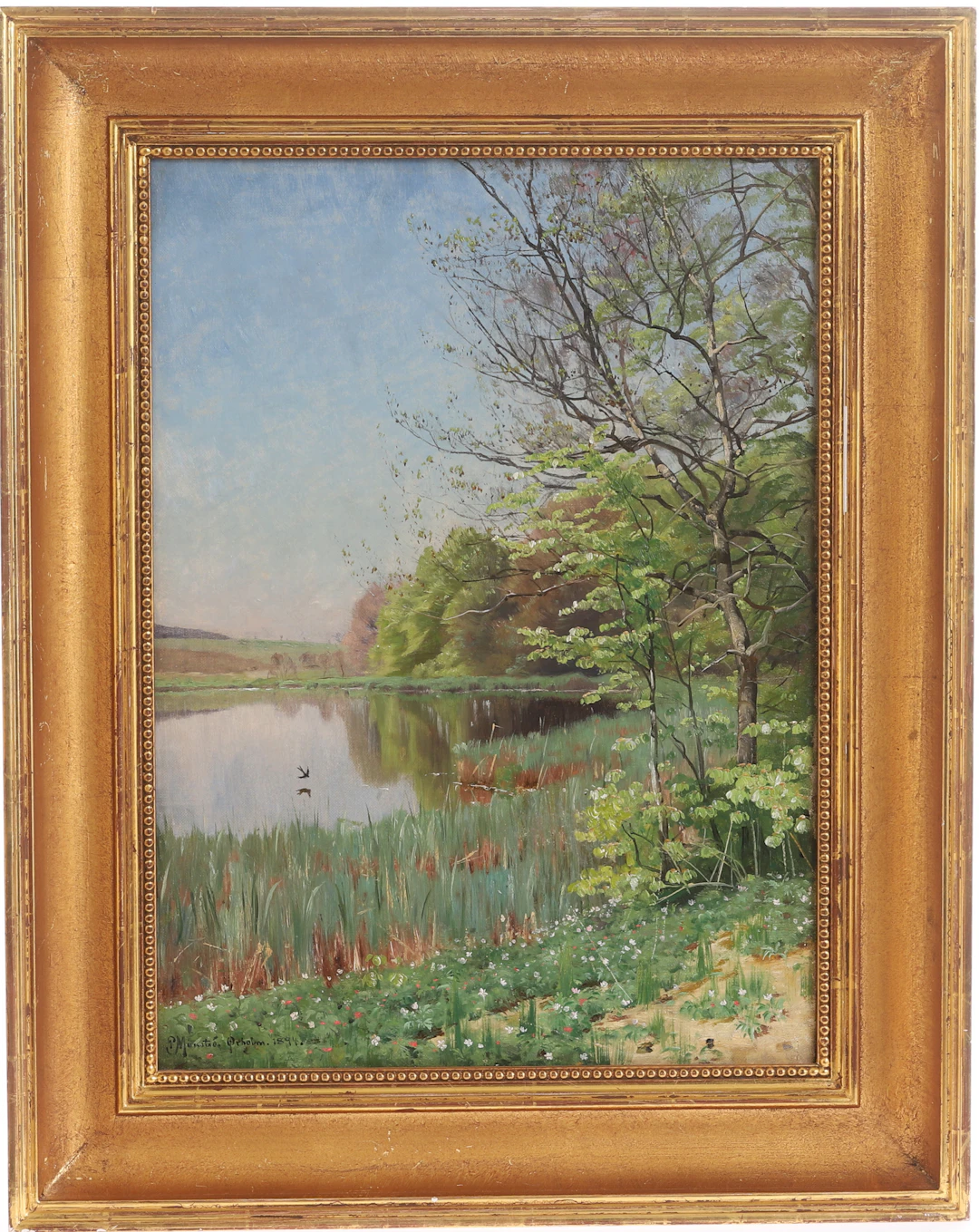 PEDER MØNSTEDT. Olja på duk, signerad, daterad 1894.