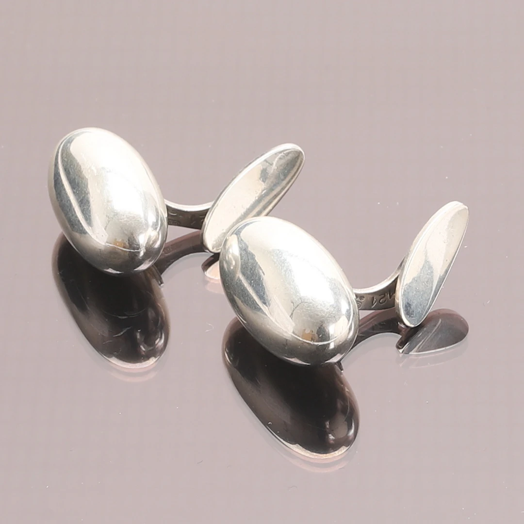 GEORG JENSEN. Manschettknappar, sterlingsilver, Danmark.