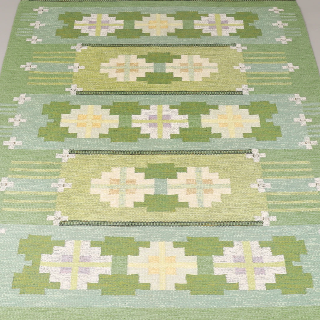 INGEGERD SILOW. Matta, rölakan, cirka 230 x 170 cm.