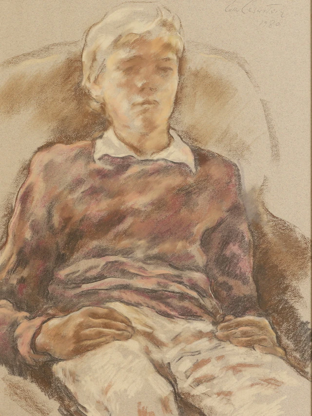 LOTTE LASERSTEIN. Blandteknik, signerad 1980.