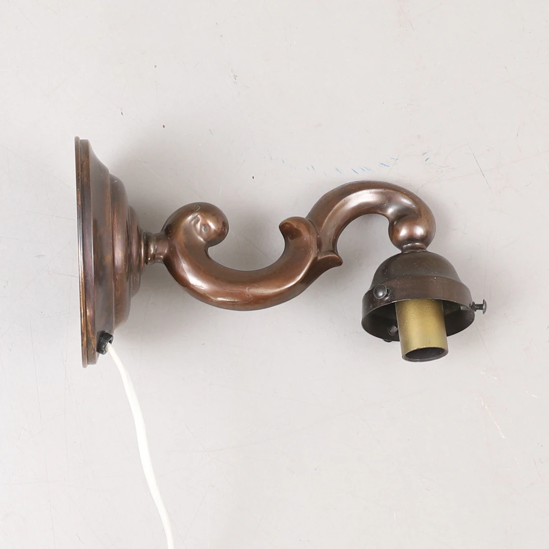 VÄGGLAMPA, metall, 1900-tal.