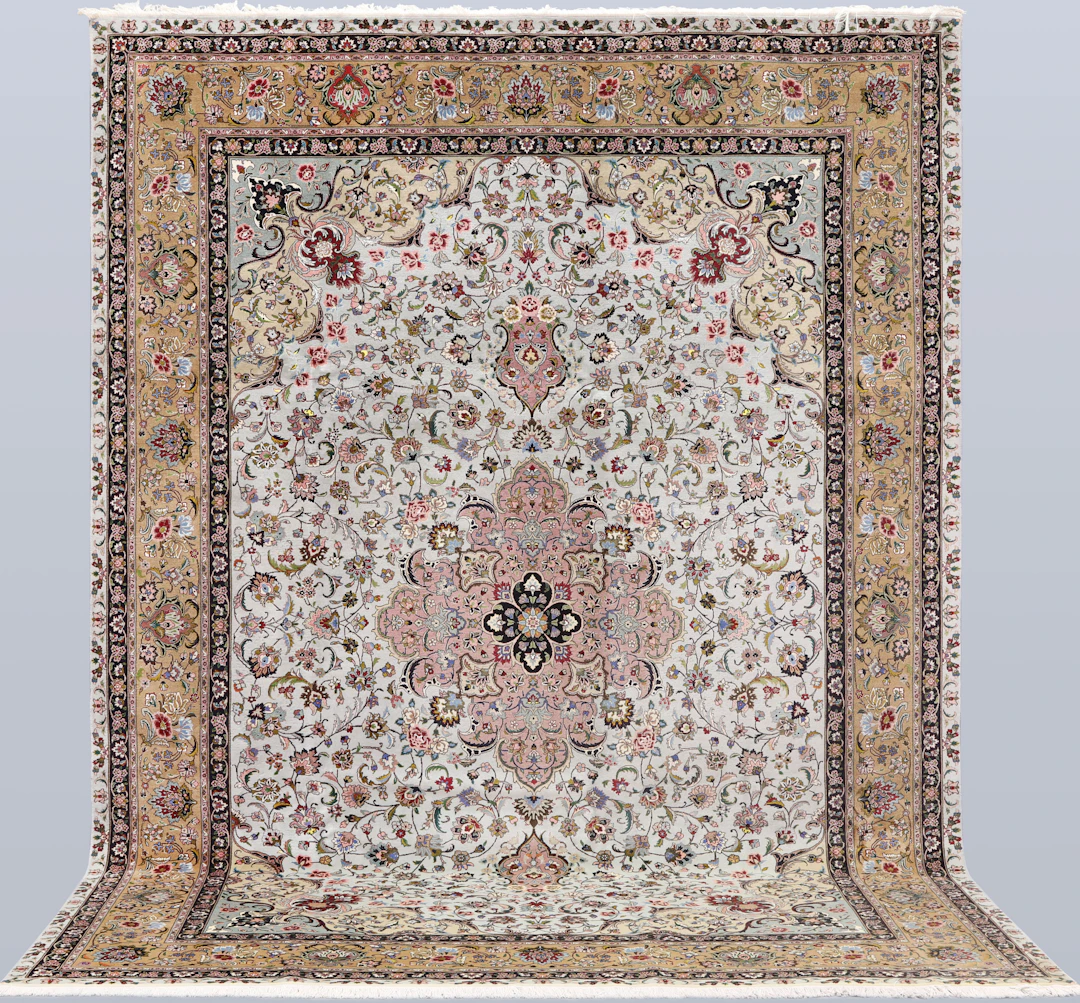 MATTA, Täbriz, part silk s k 50 radj, cirka 348 x 252 cm.