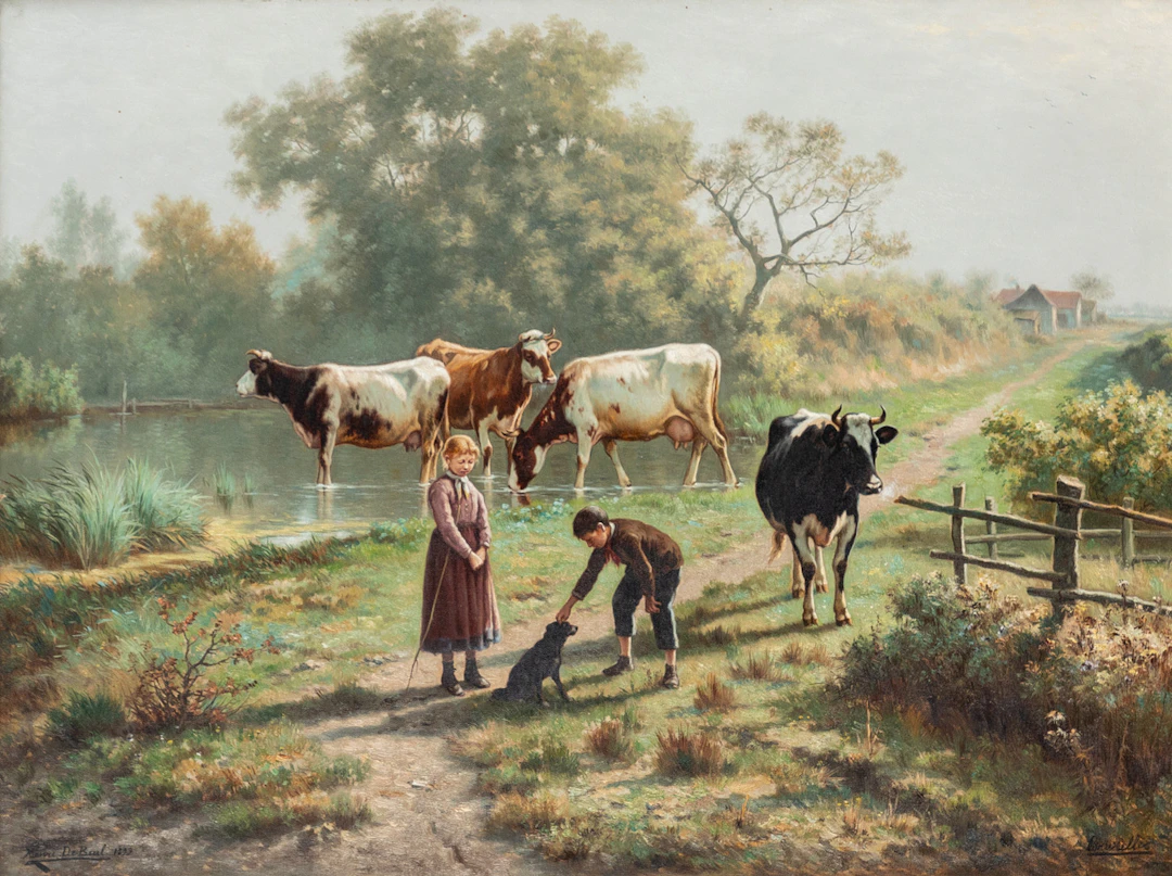 HENRI DE BEUL. Olja på duk, signerad 1899.