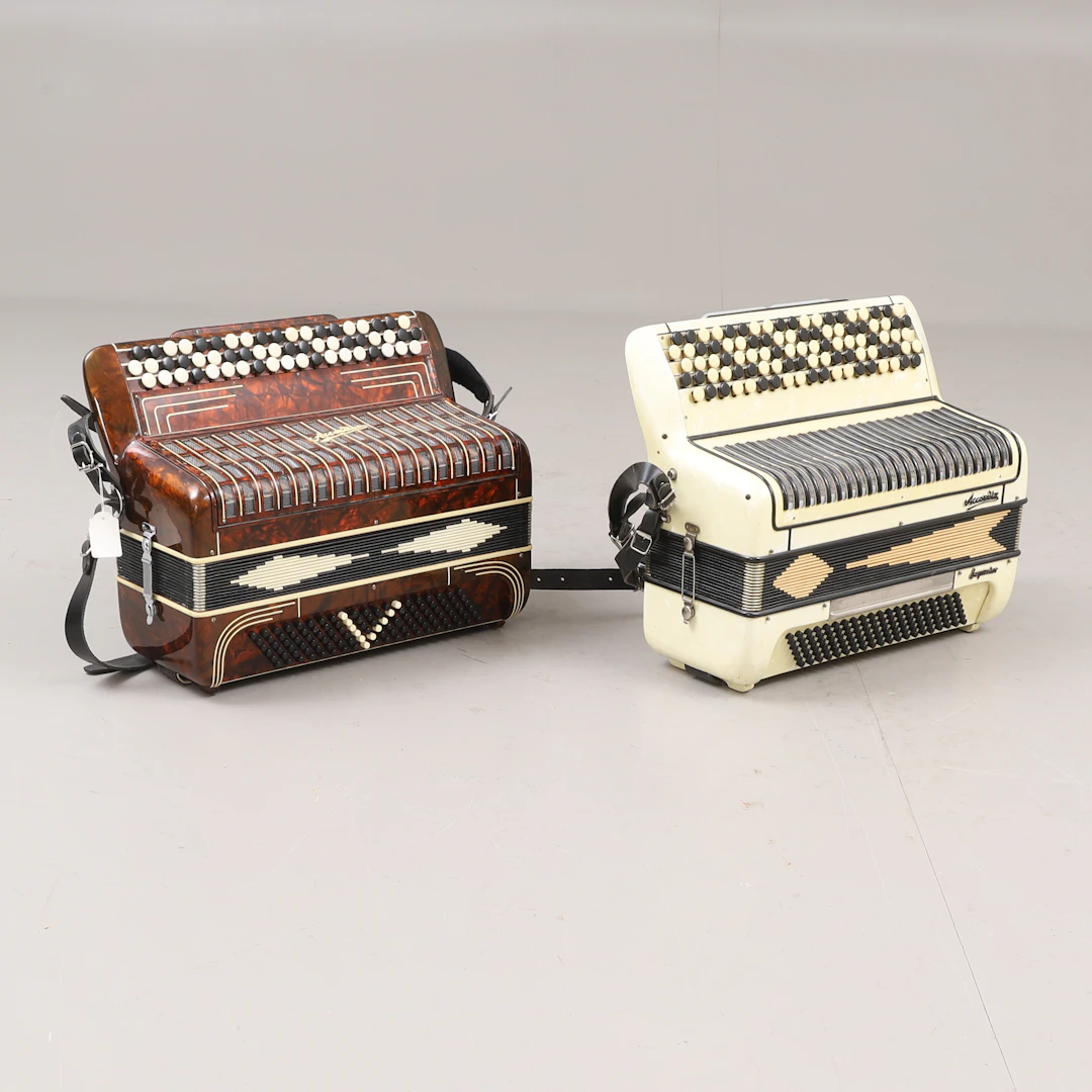 DRAGSPEL, Accordia, 2 stycken, 1950-tal.