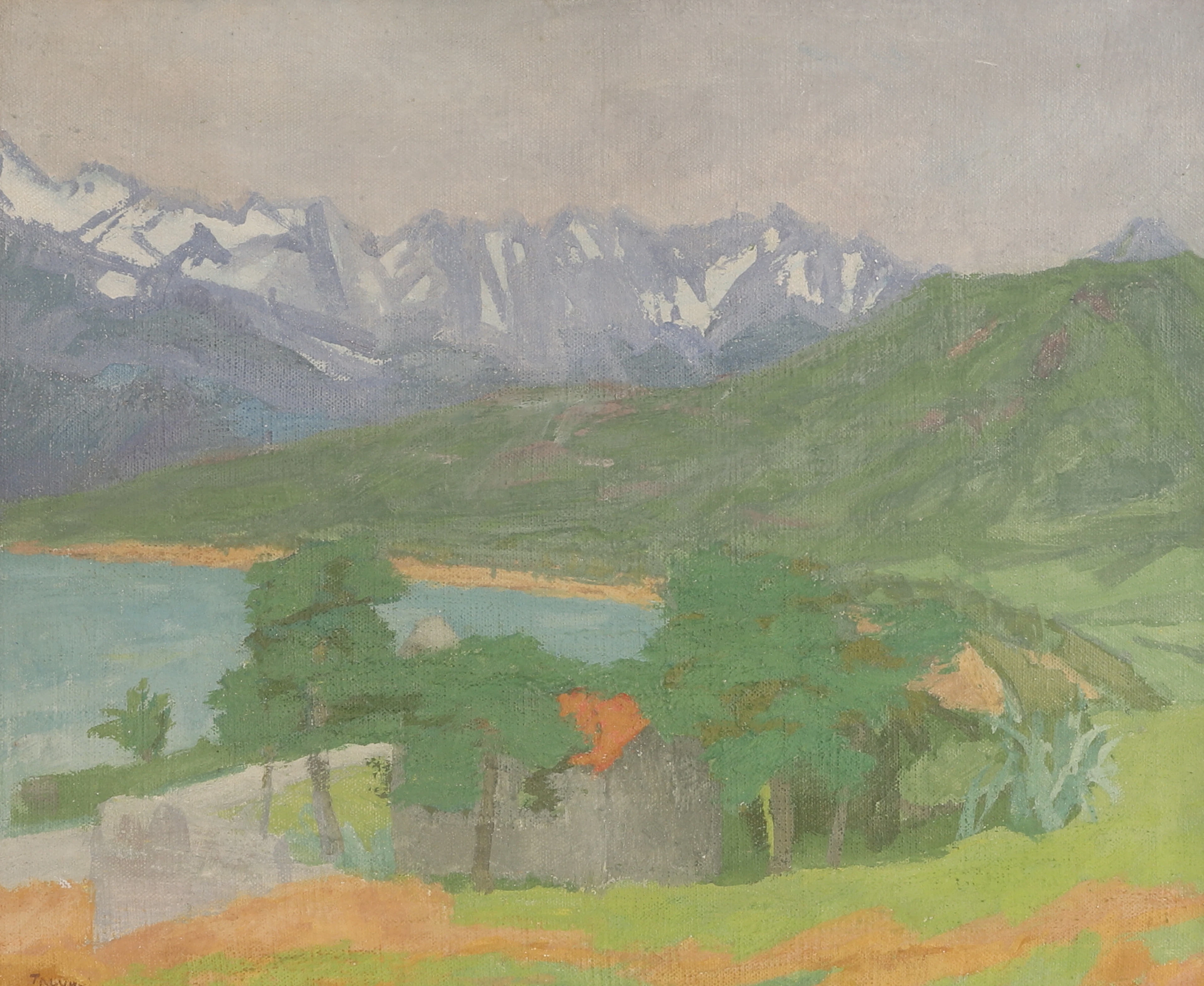 HERMANN TALVIK. Olja på duk, signerad.