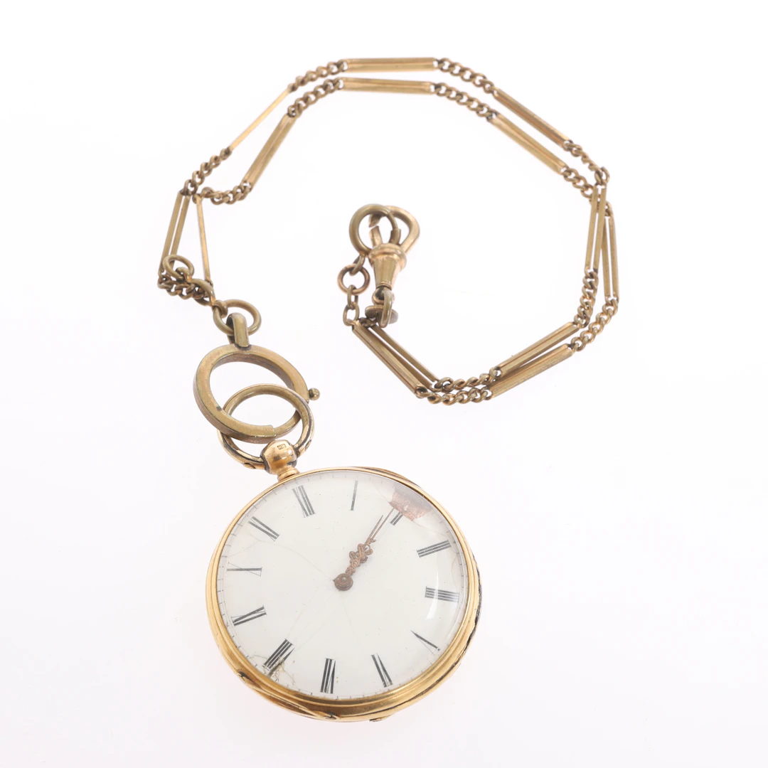 FICKUR, 18 k guld, 1800-tal.