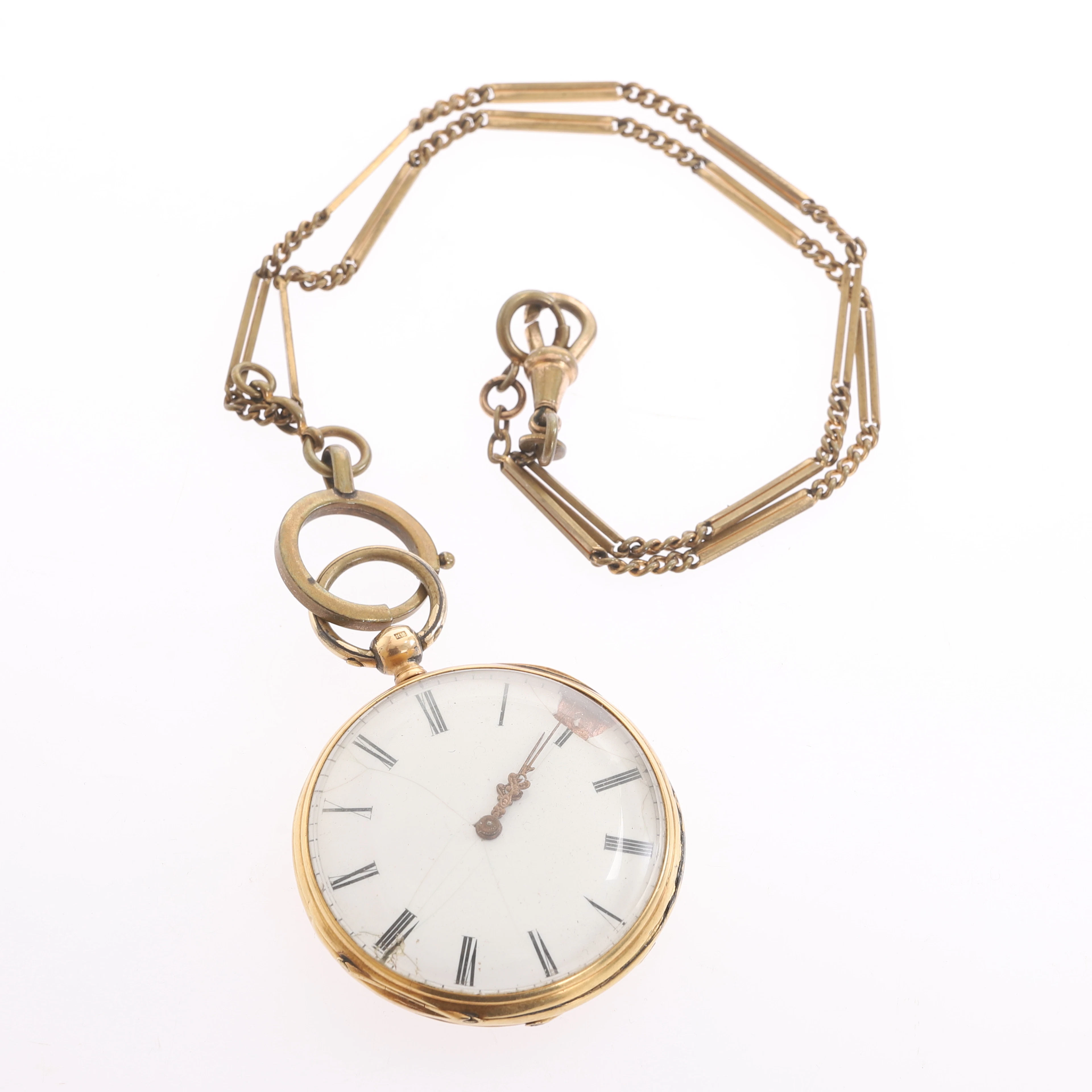 FICKUR, 18 k guld, 1800-tal.