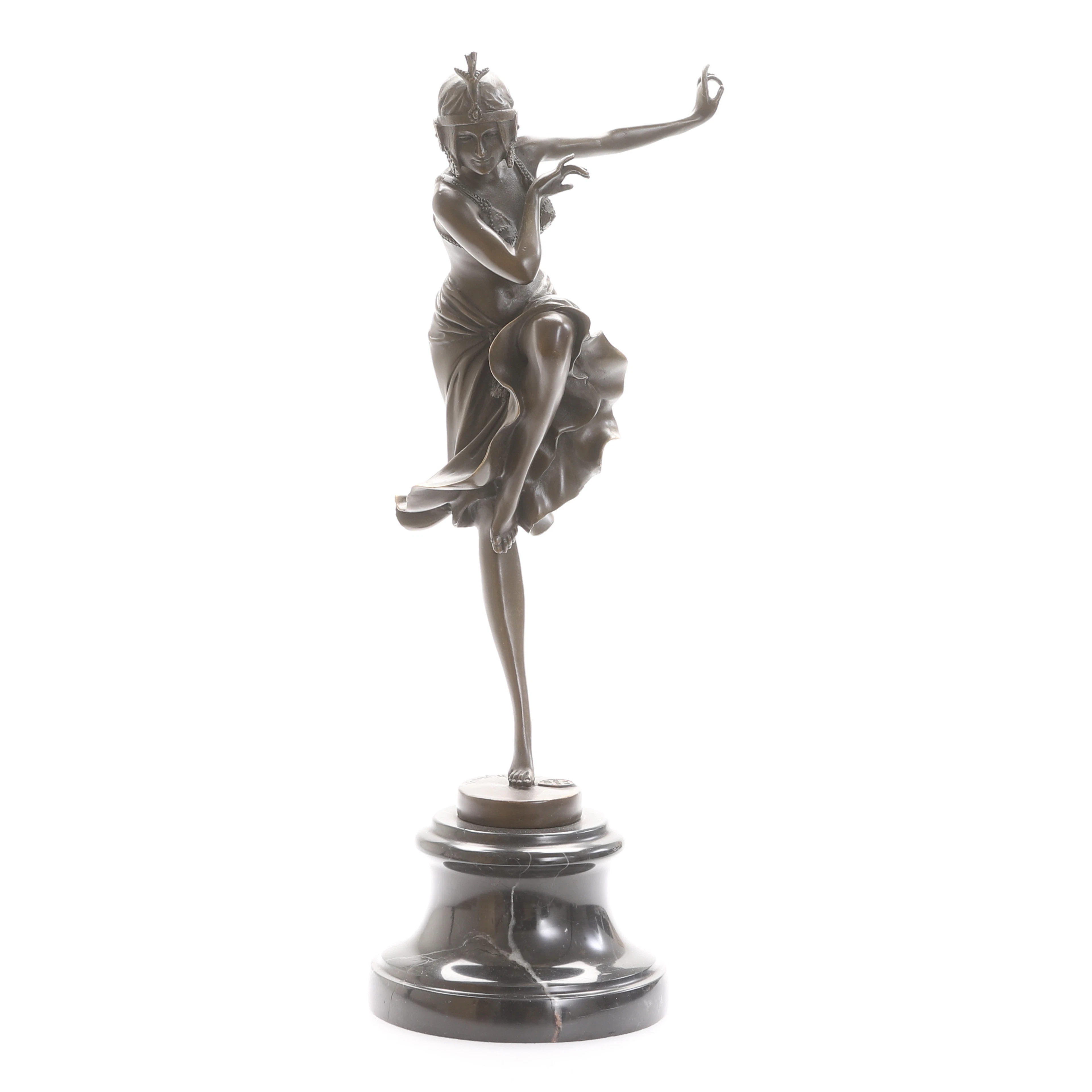 DEMETRE CHIPARUS. Efter, skulptur, brons, 1900/2000-tal.