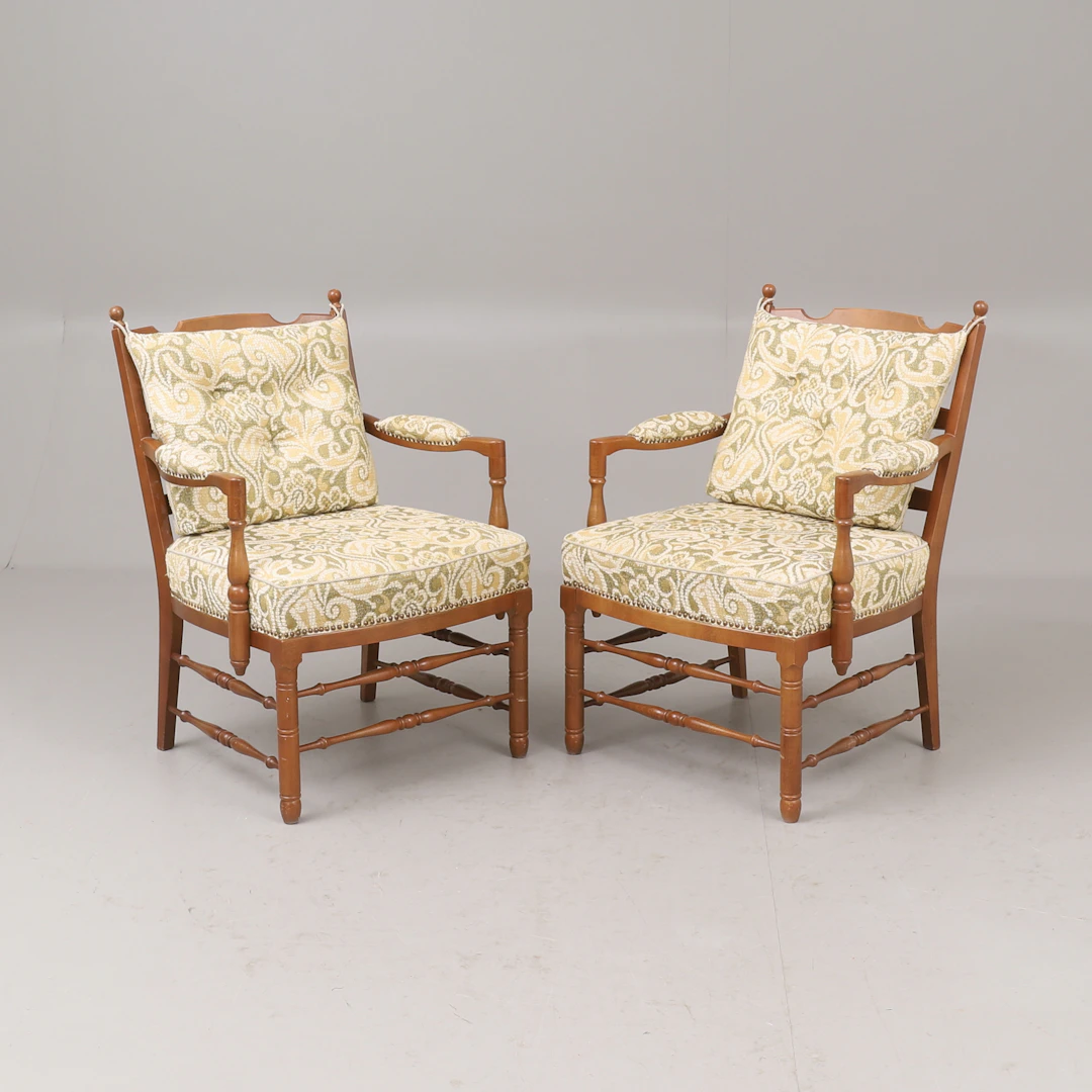 FÅTÖLJER, 2 stycken, Fischer Collection, Tyskland.