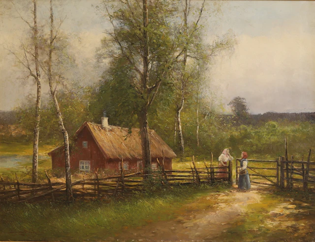 SEVERIN NILSON. Olja på duk, signerad.
