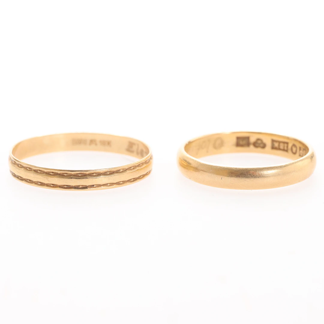 RINGAR, 2 stycken, 18k guld.