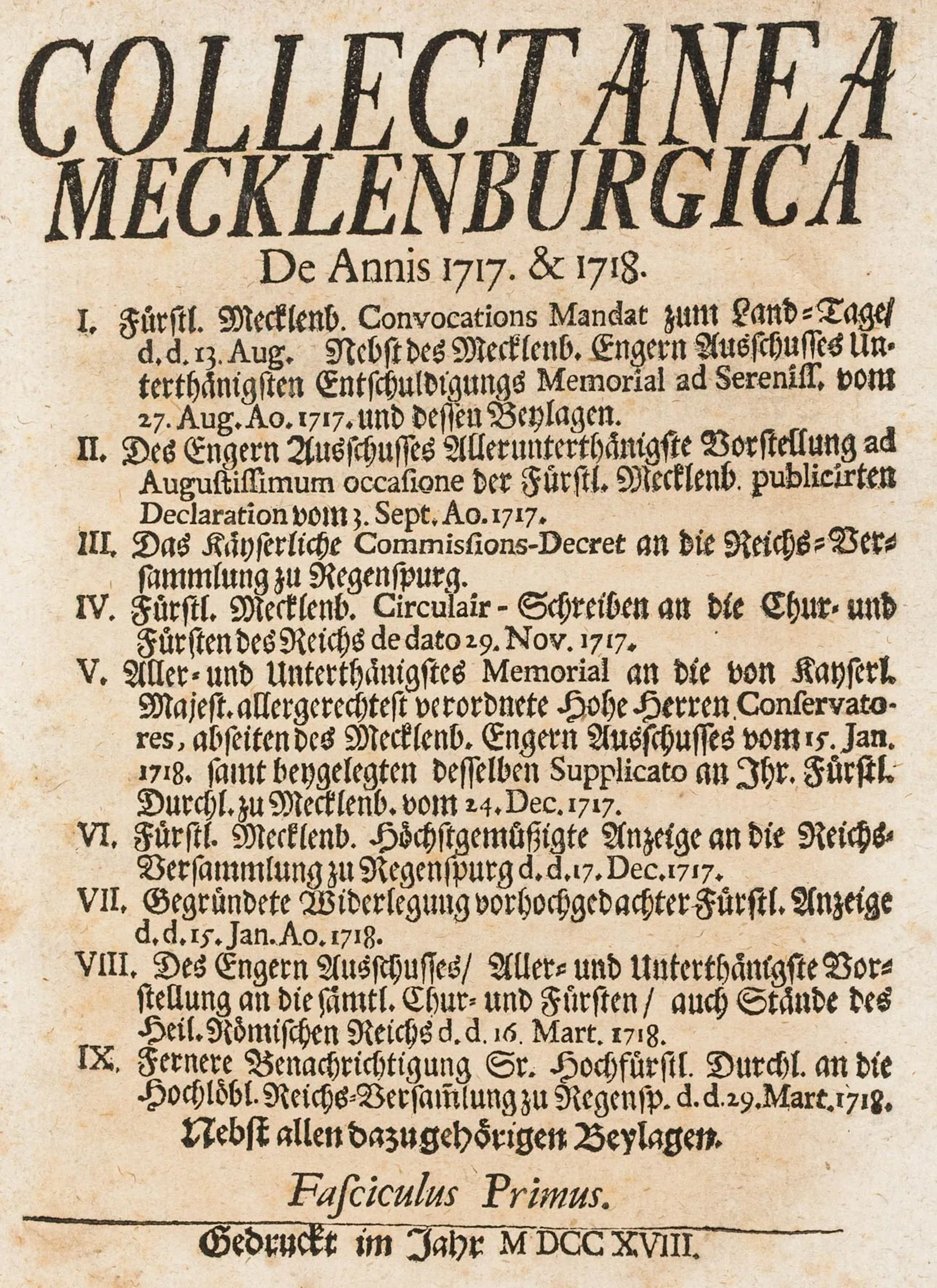Collectaneorum Mecklenburgicorum