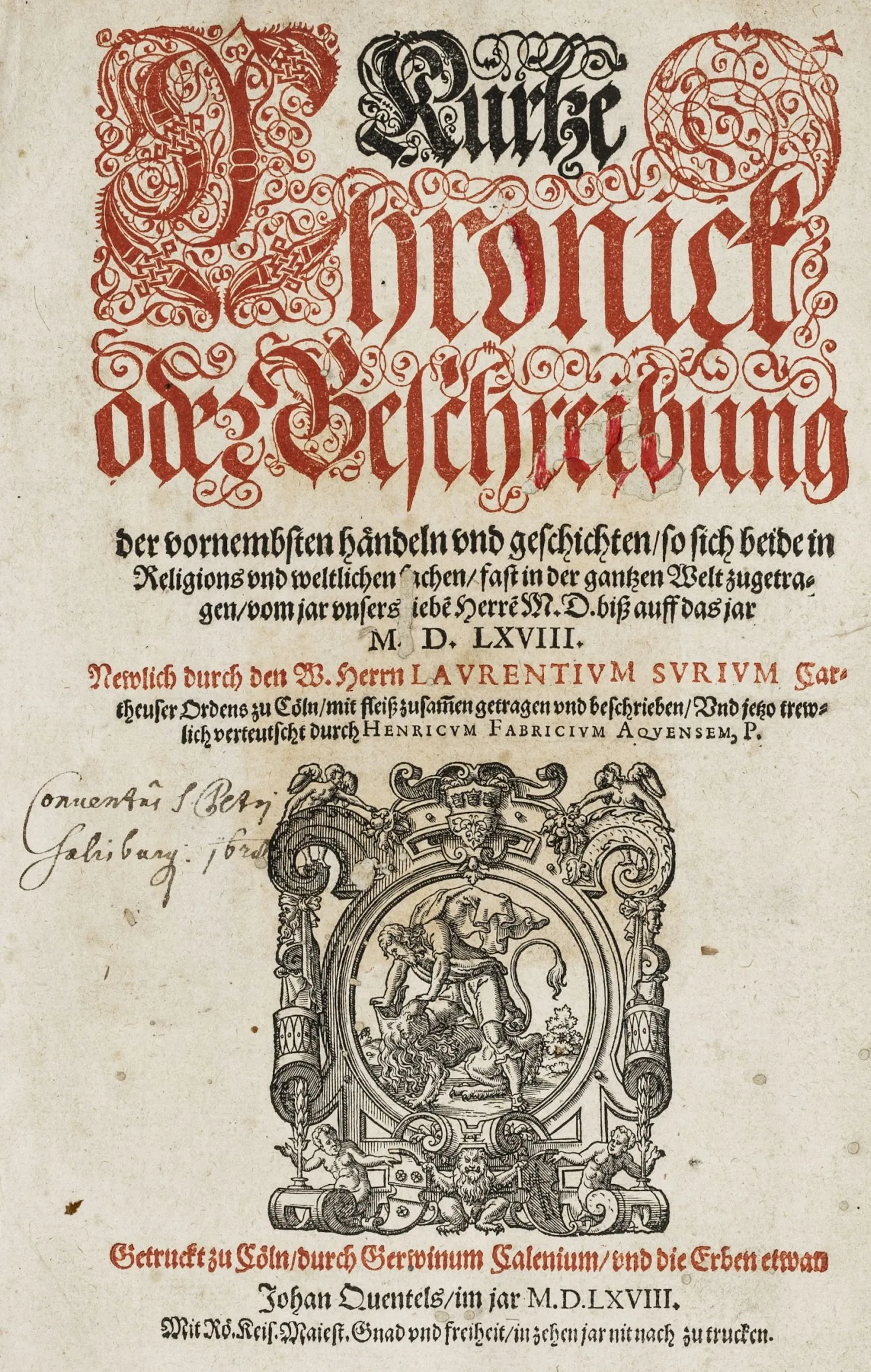 Surius, Laurentius