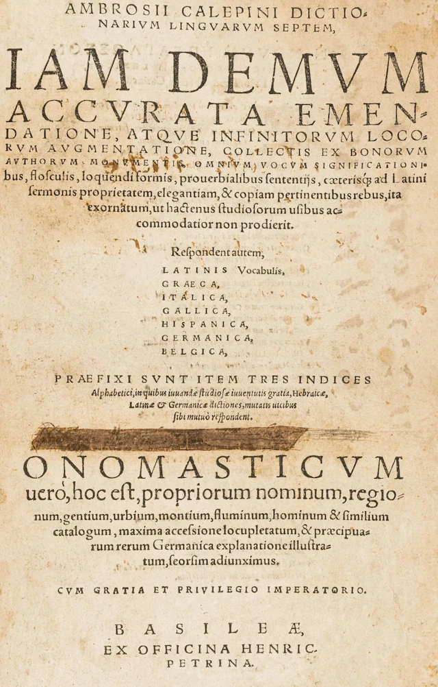 Calepino, Ambrogio