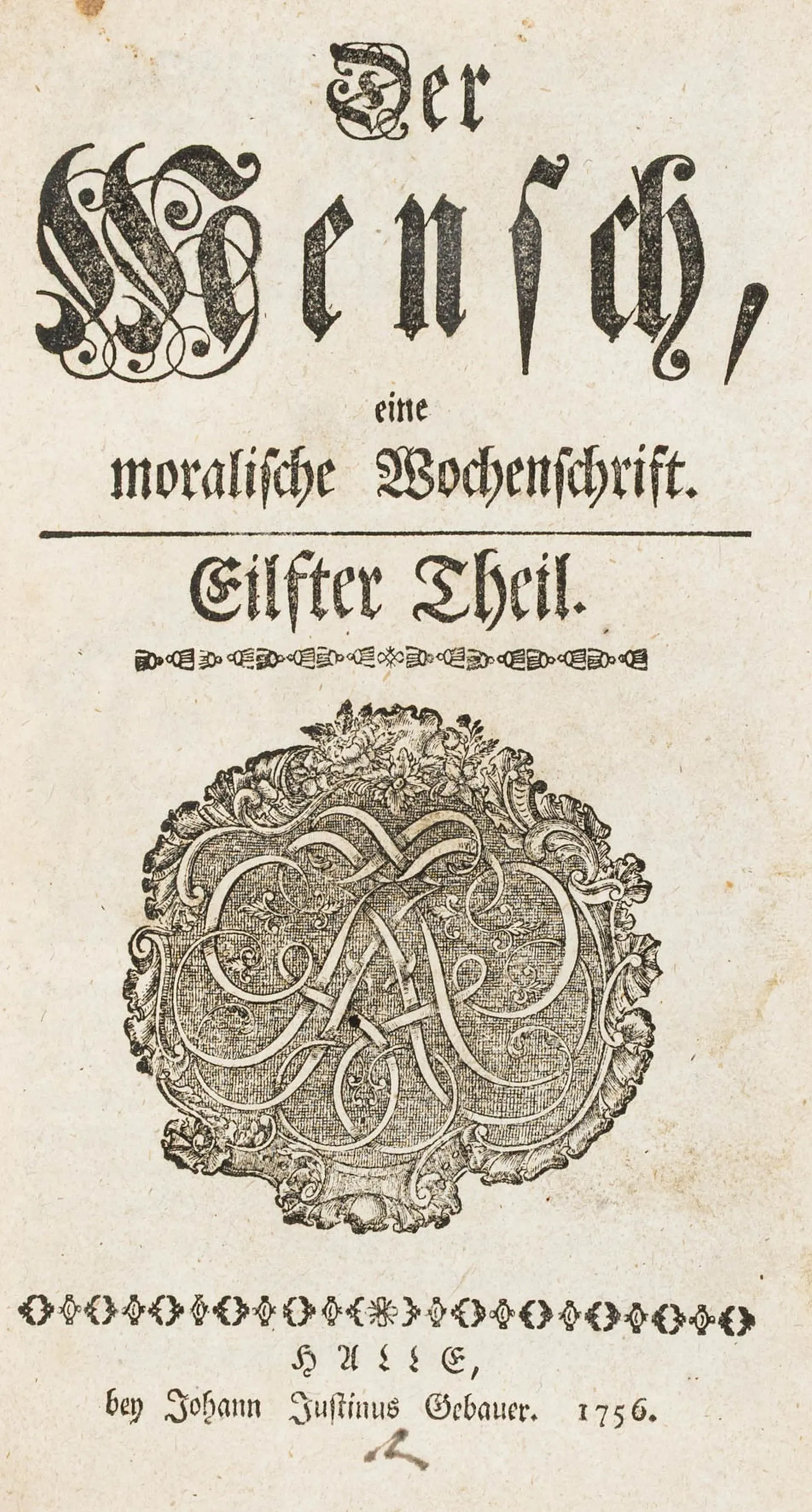 Der Mensch, eine moralische Wochenschrift