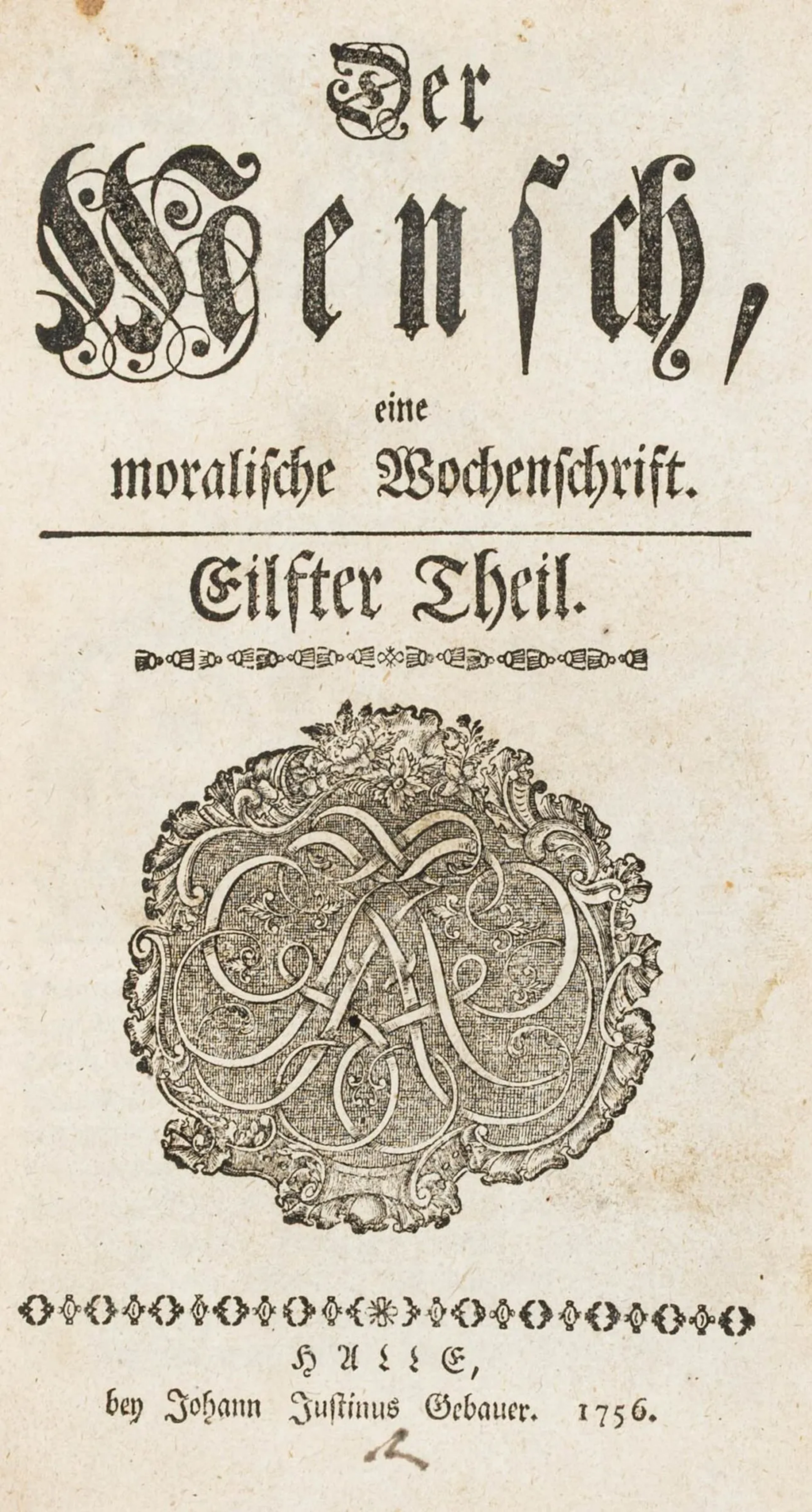 Der Mensch, eine moralische Wochenschrift