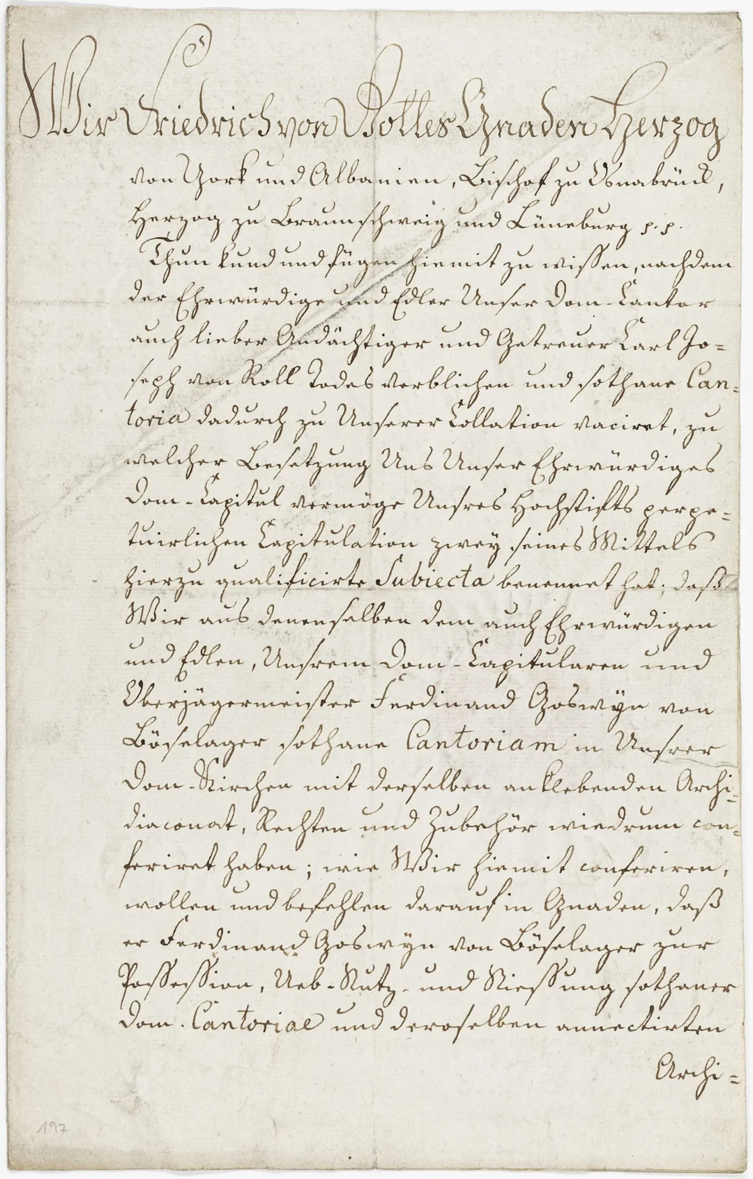 Friedrich, Herzog von York. Bischof zu Osnabrück