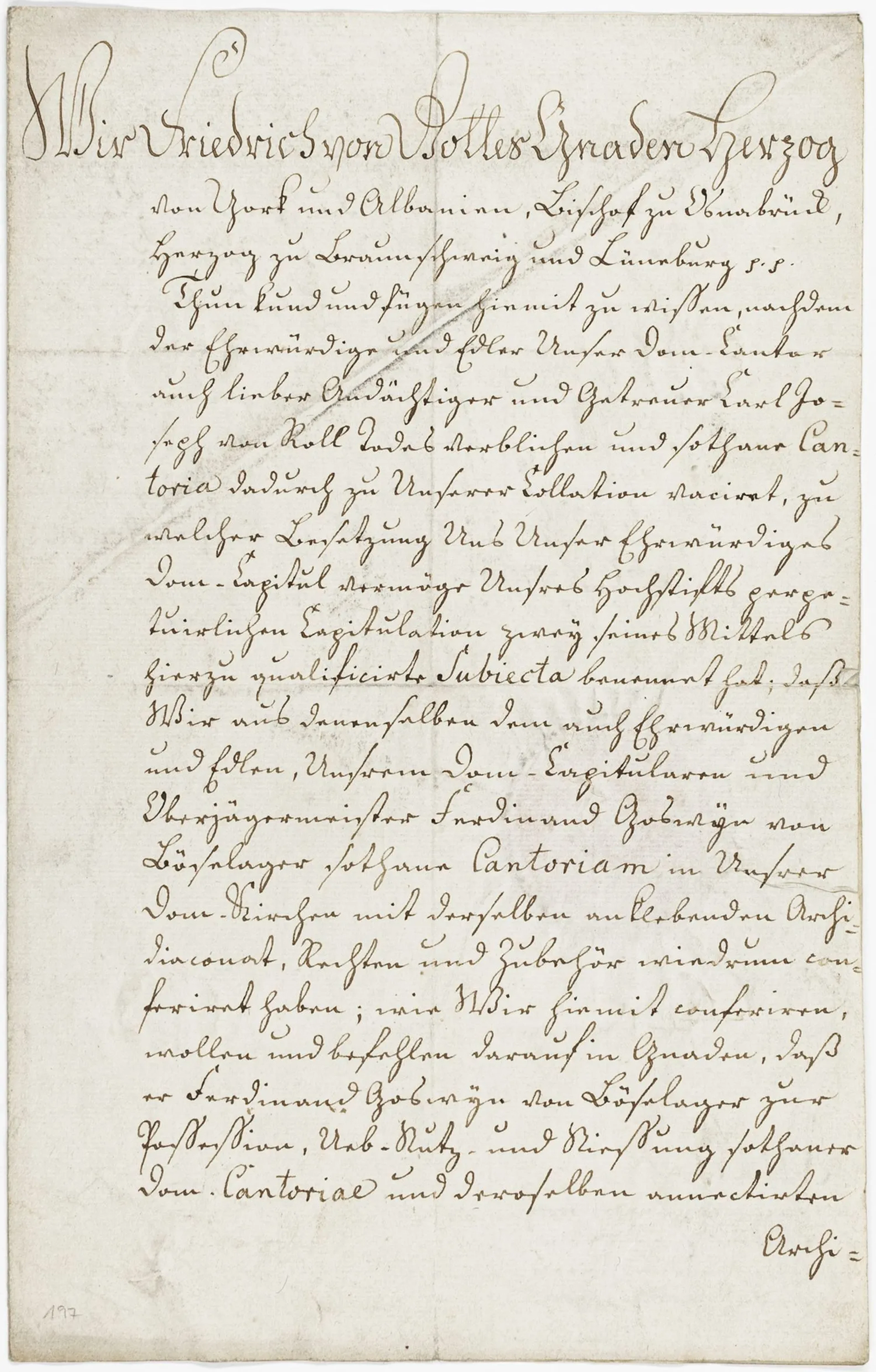 Friedrich, Herzog von York. Bischof zu Osnabrück