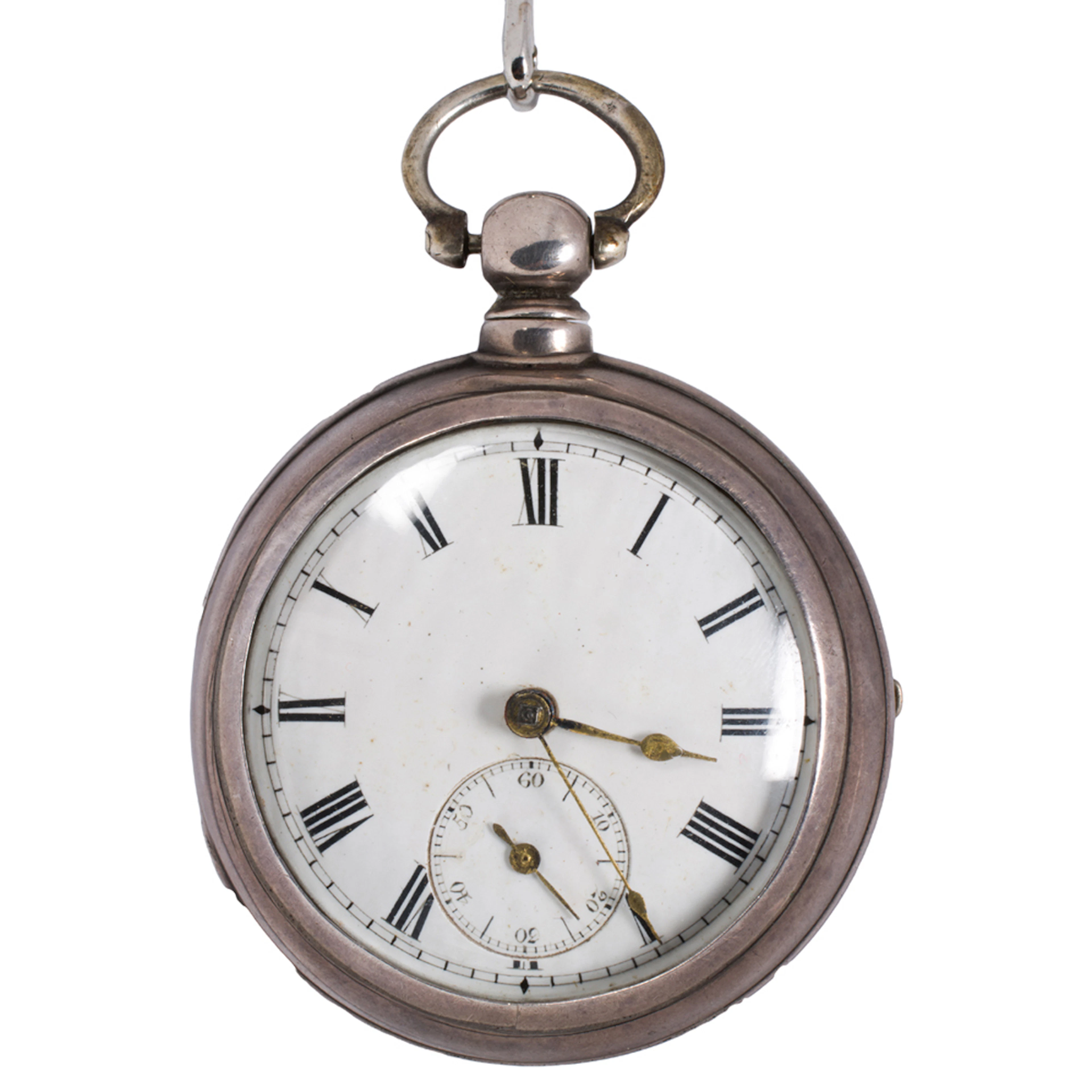 An English pocket watch with removable silver case, c. 1850