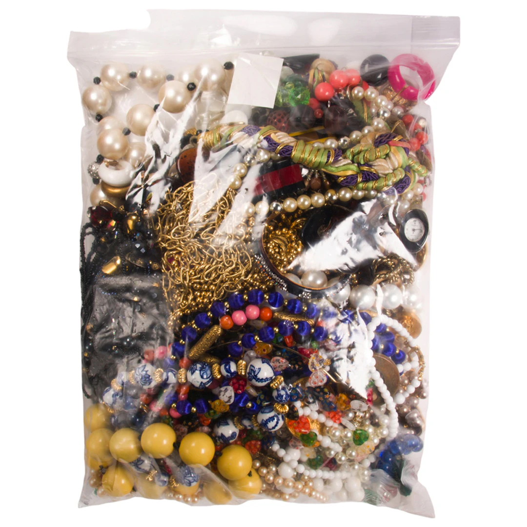 A large group of costume jewelry